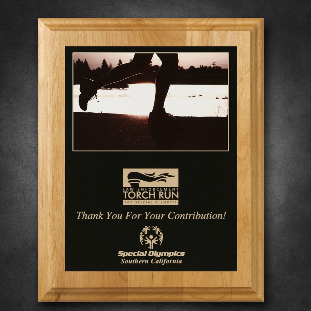 Picture of Alder Wood Plaque 8" x 10" with Sublimated Plate