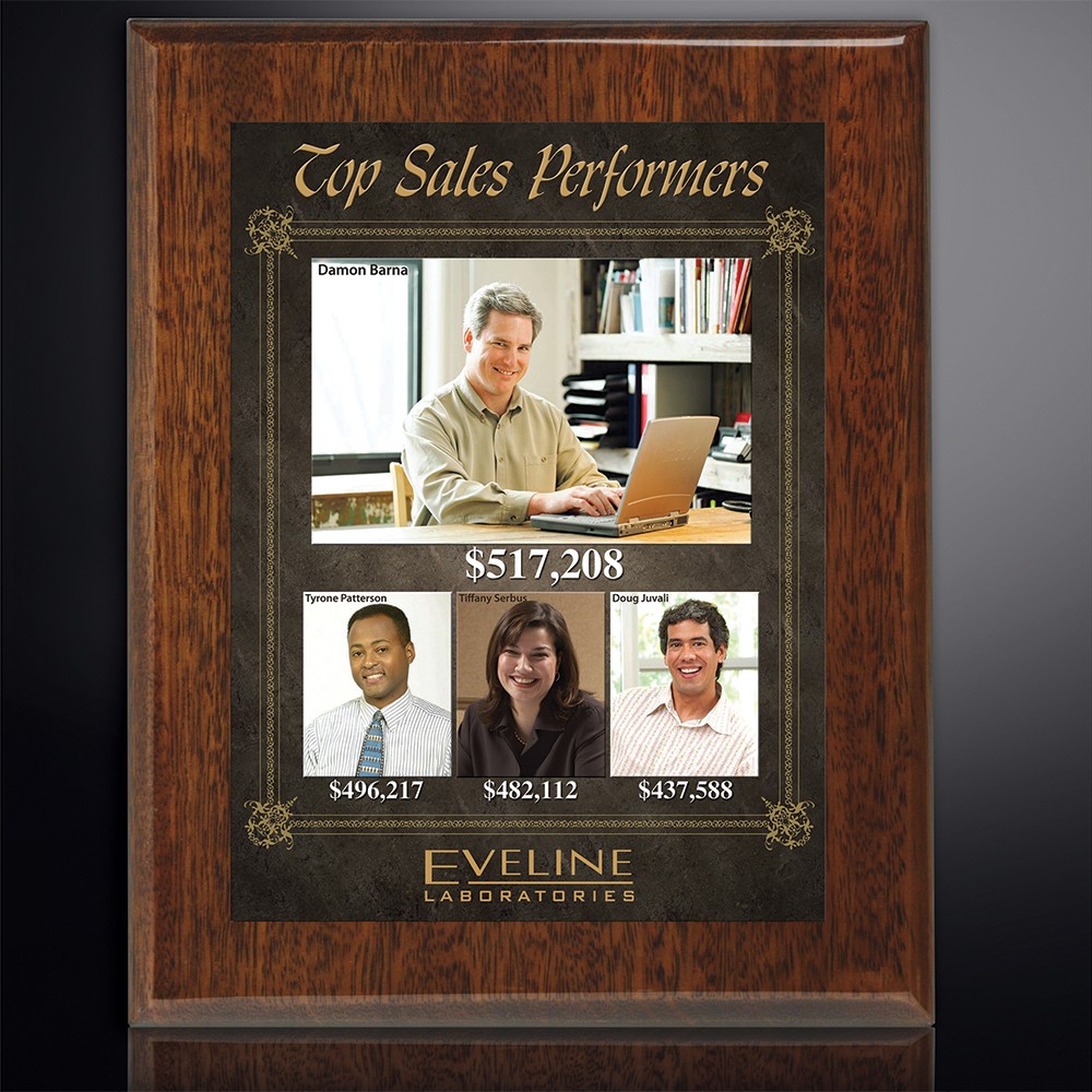 Picture of Aberdeen Walnut Plaque 7" x 9" with Sublimated Plate