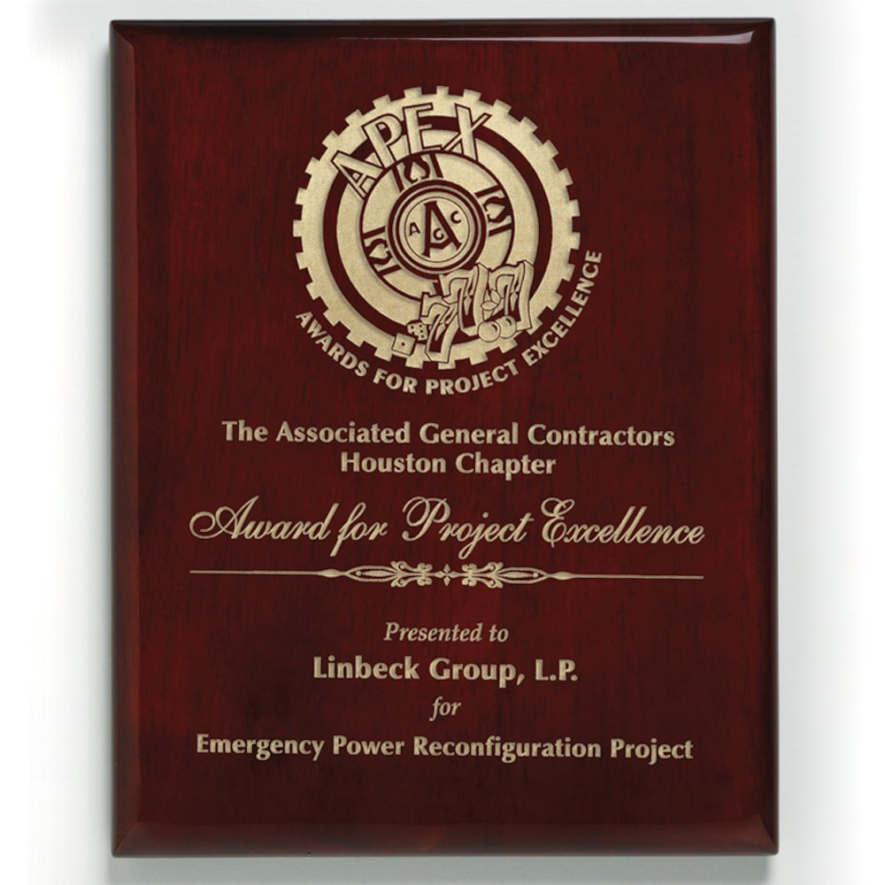 Picture of Aberdeen Rosewood Laser Plaque 9" x 12"