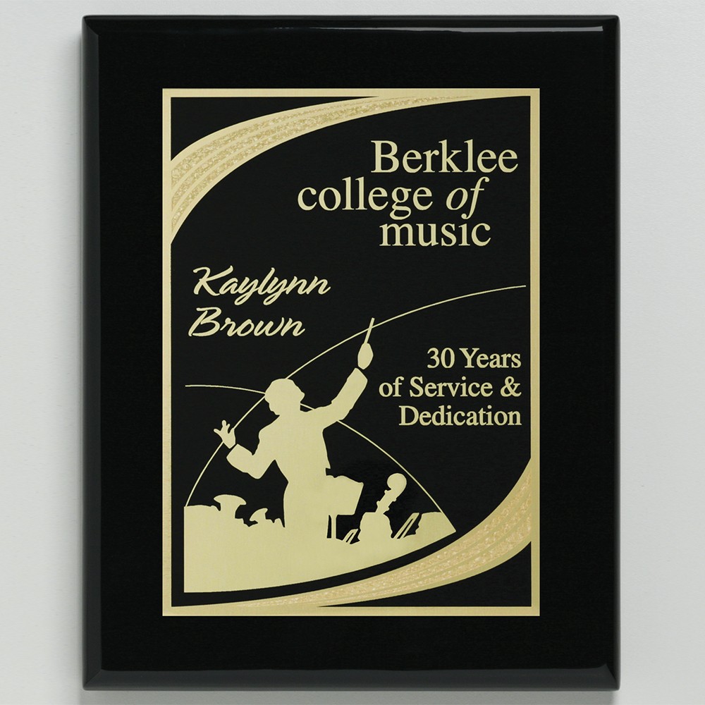 Picture of Aberdeen Black Plaque 7" x 9" with Lasered Plate