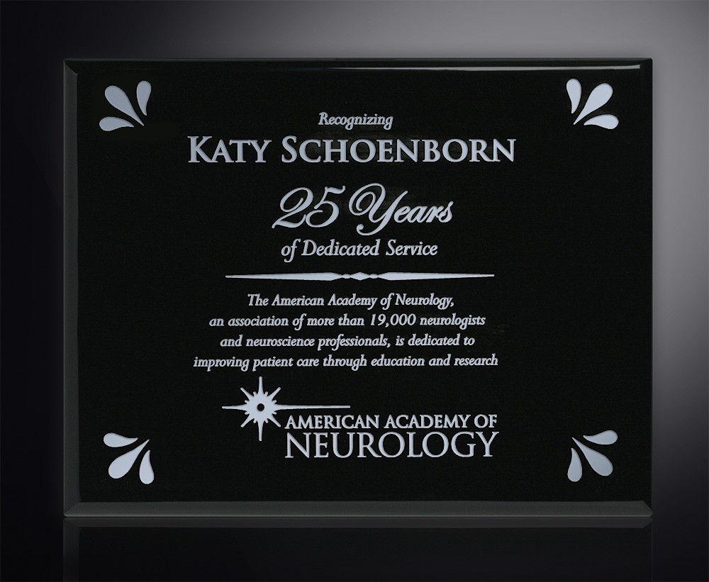 Picture of Aberdeen Black Laser Plaque 9" x 12"