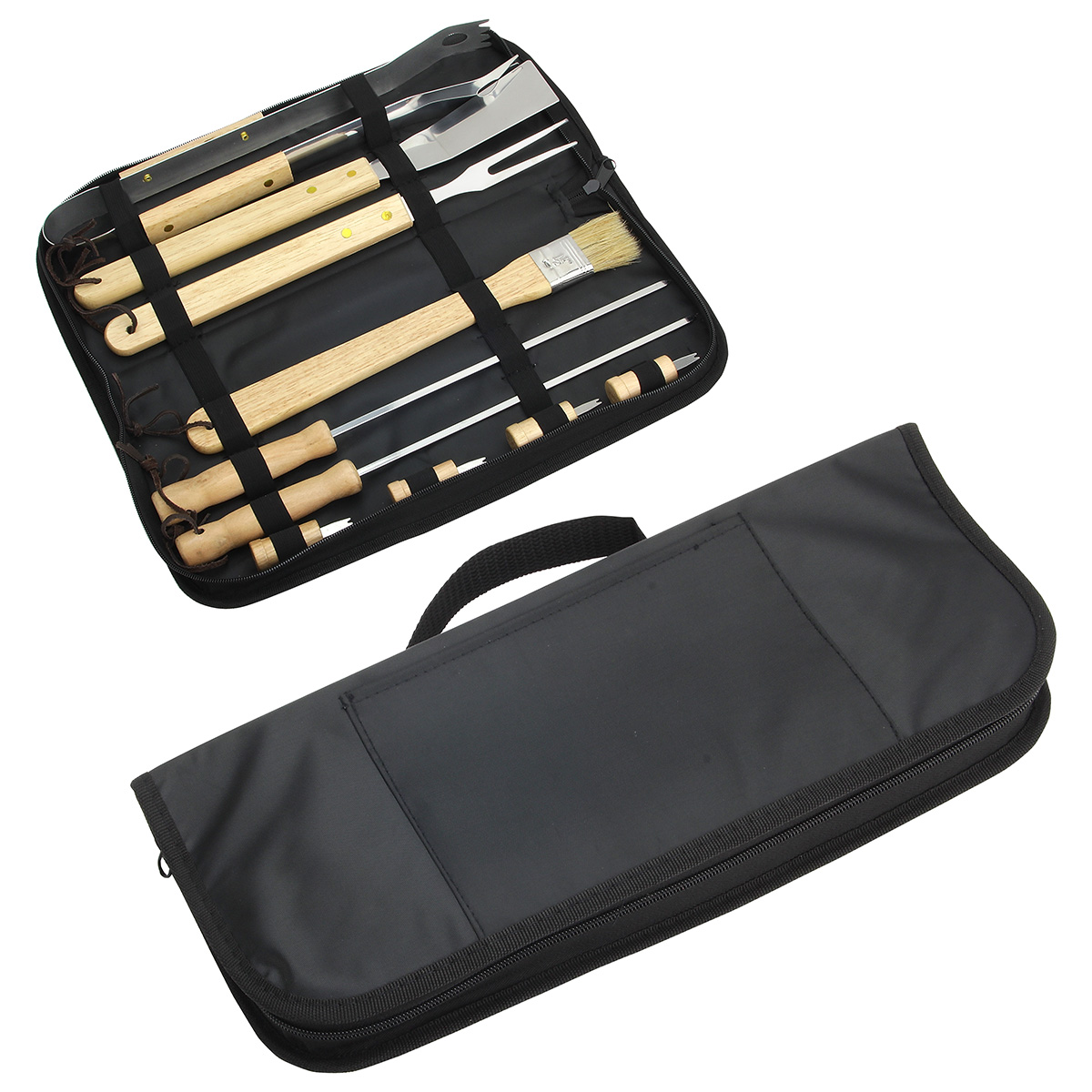 Picture of Redwood 10-piece Stainless Steel BBQ Set with Carrying Bag