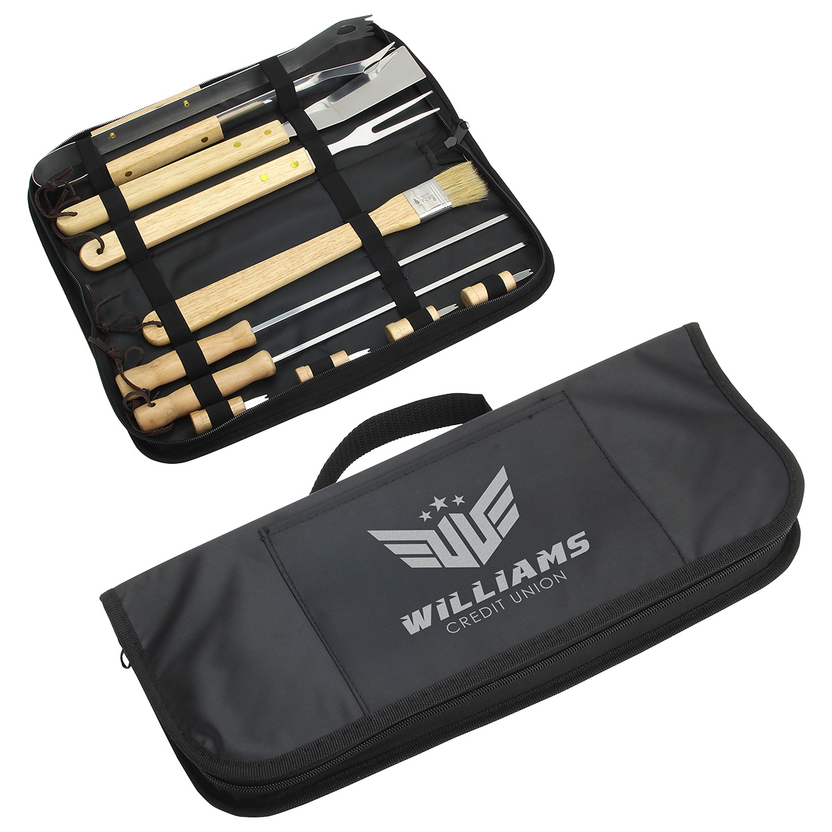 Picture of Redwood 10-piece Stainless Steel BBQ Set with Carrying Bag