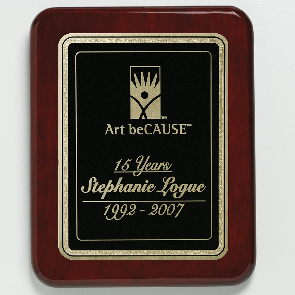Picture of Champlain Rosewood Plaque 7" x 9" with Lasered Plate