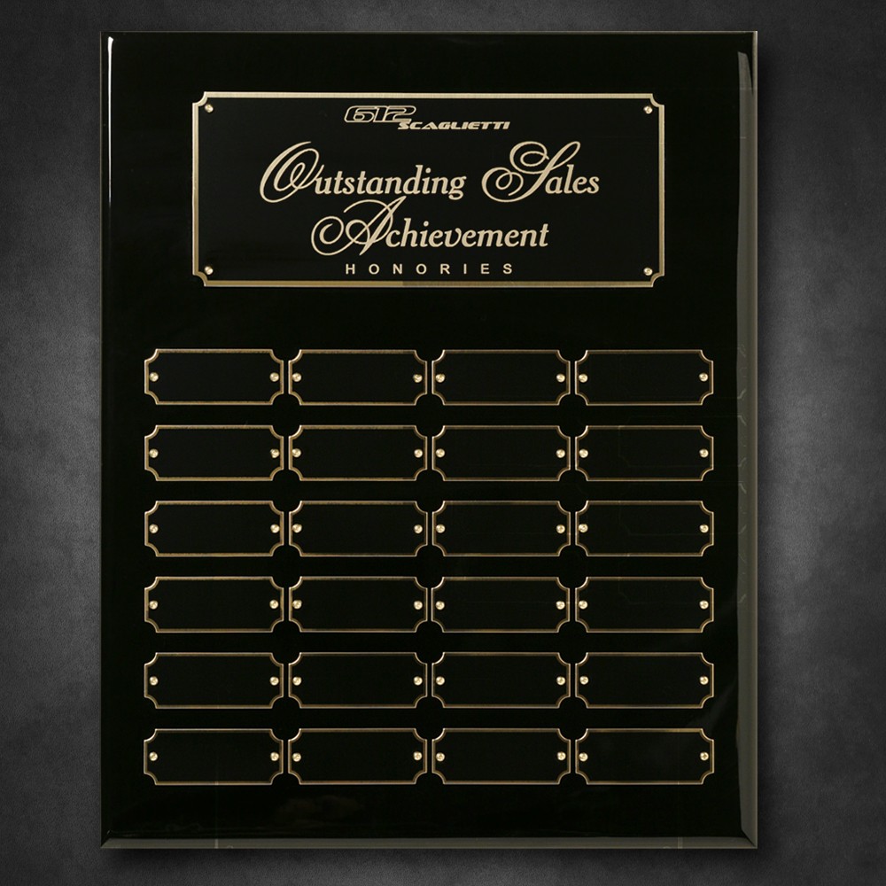 Picture of Black Piano Finish Perpetual Plaque 12" x 15"