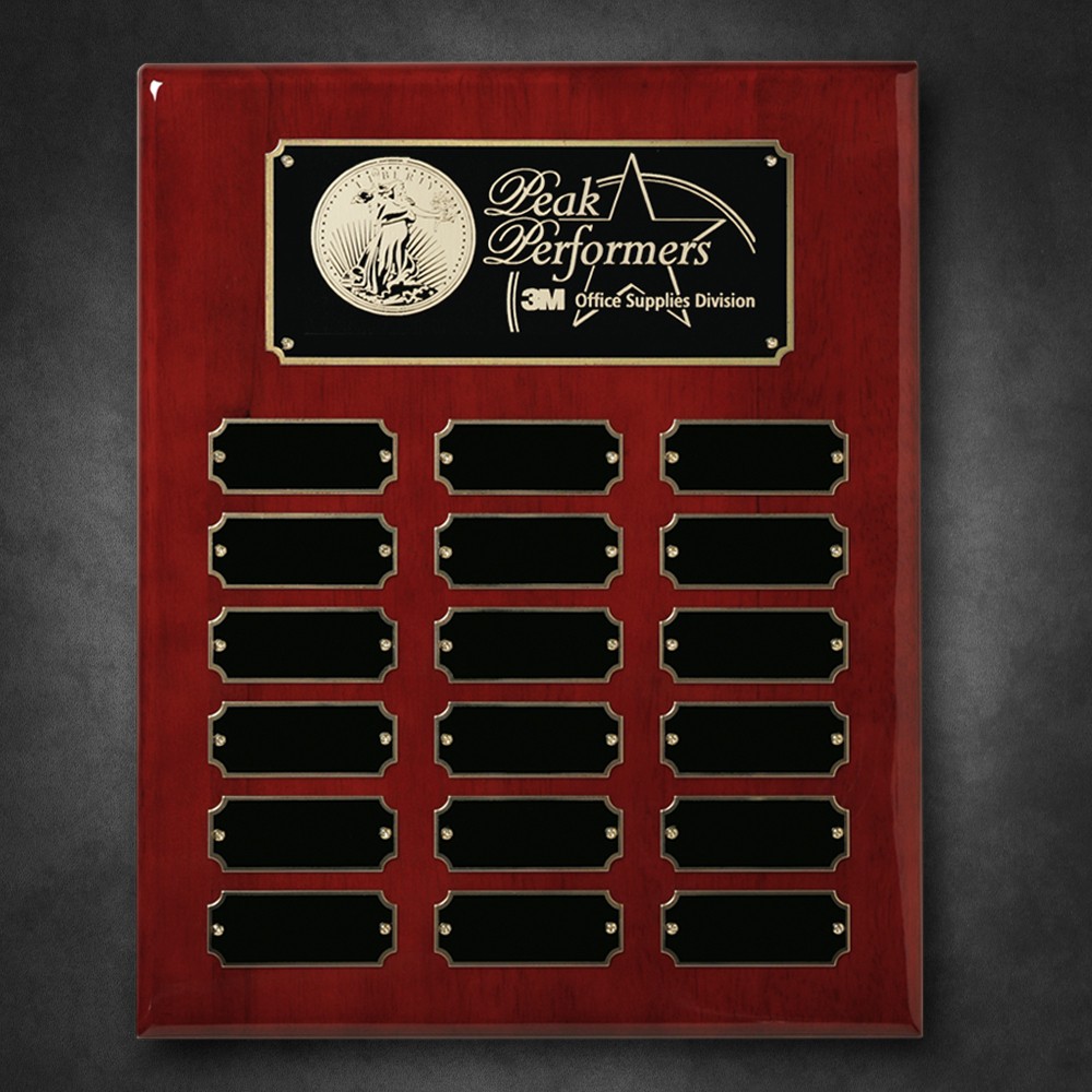 Picture of Rosewood Piano Finish Perpetual Plaque 10-1/2" x 13"