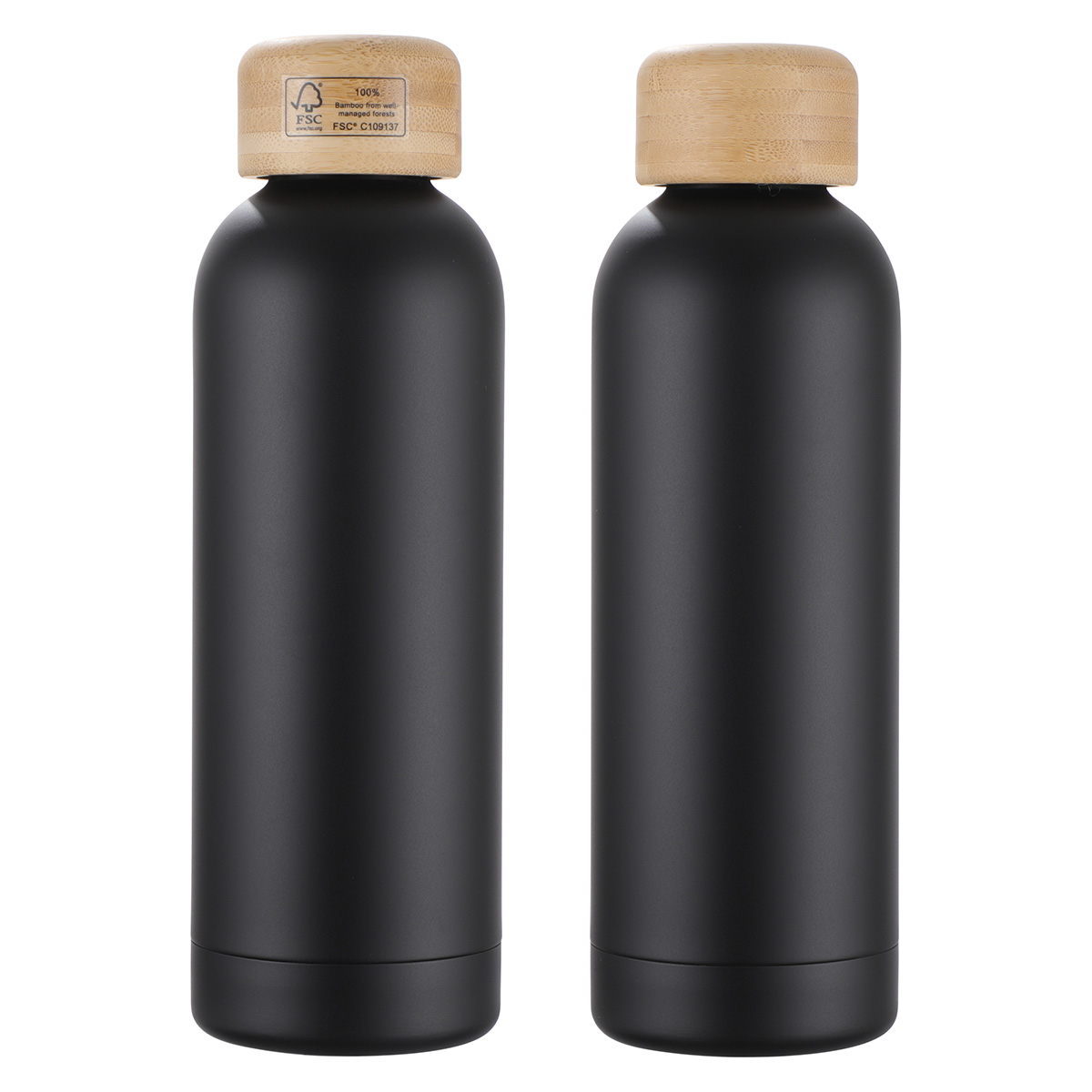 Picture of Lexi 17 oz Eco-Friendly Vacuum Stainless Steel Bottle w/ Bamboo Lid