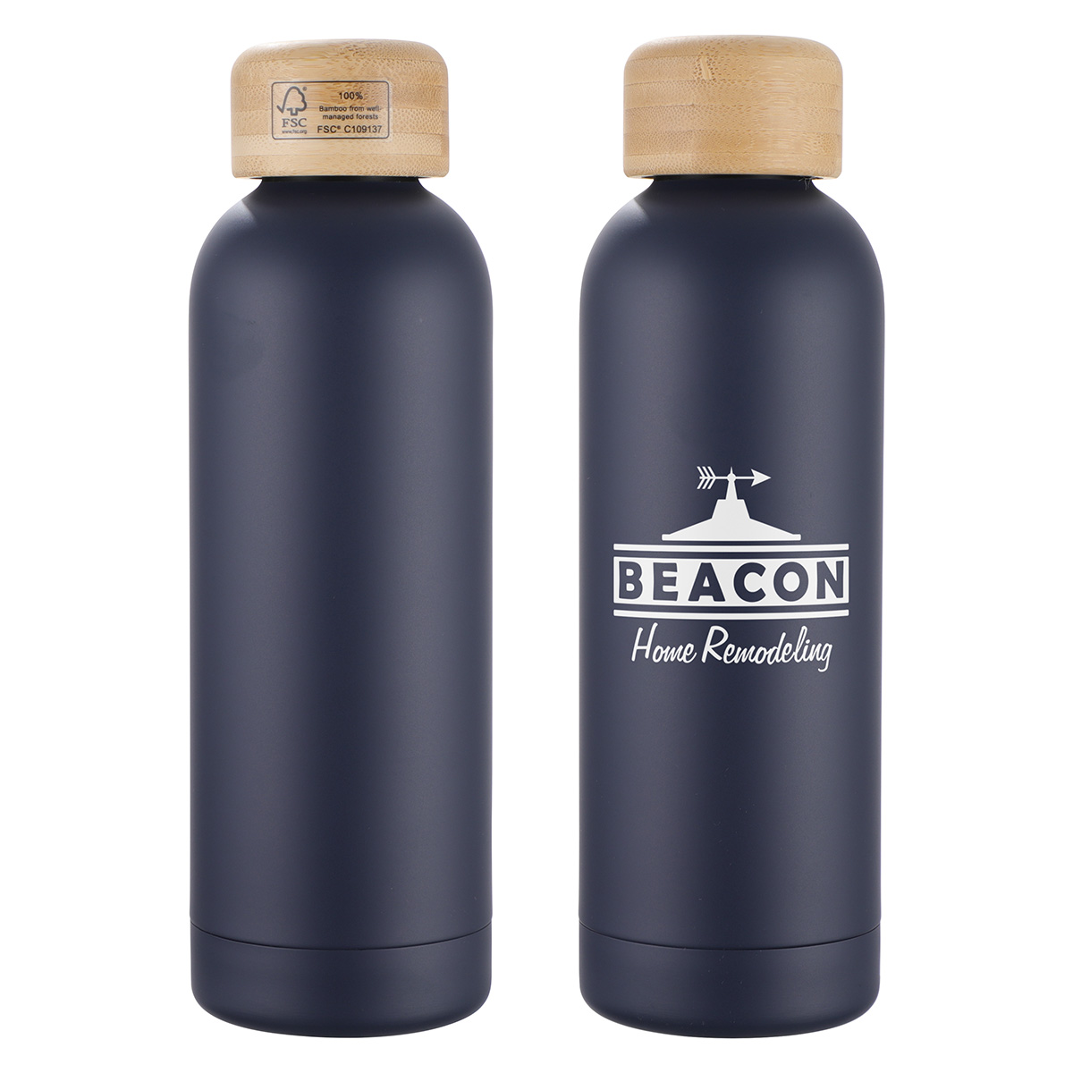 Picture of Lexi 17 oz Eco-Friendly Vacuum Stainless Steel Bottle w/ Bamboo Lid