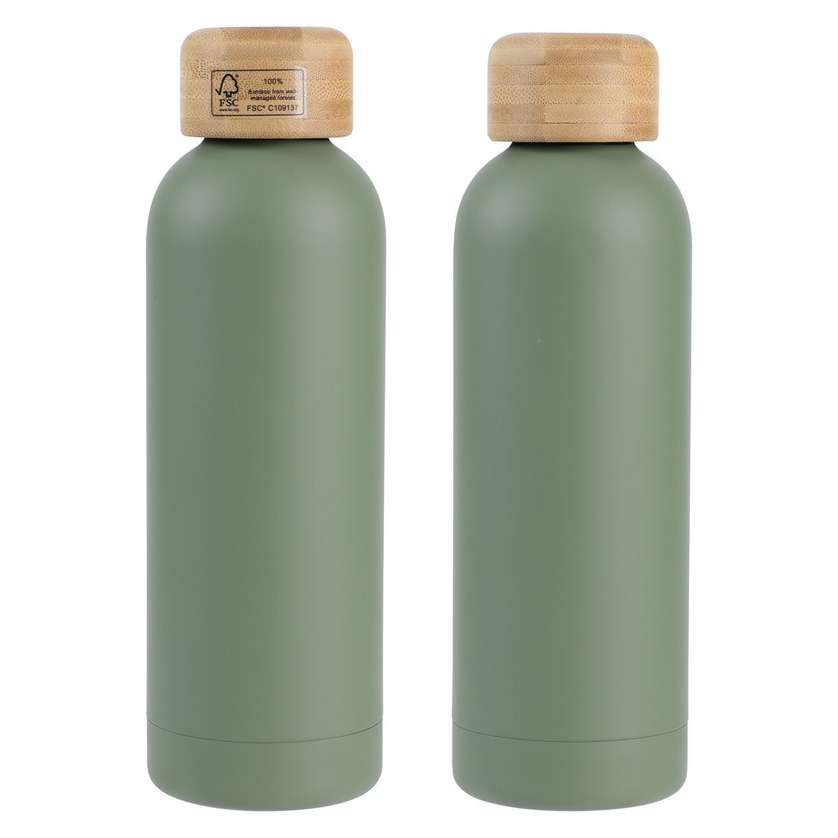 Picture of Lexi 17 oz Eco-Friendly Vacuum Stainless Steel Bottle w/ Bamboo Lid