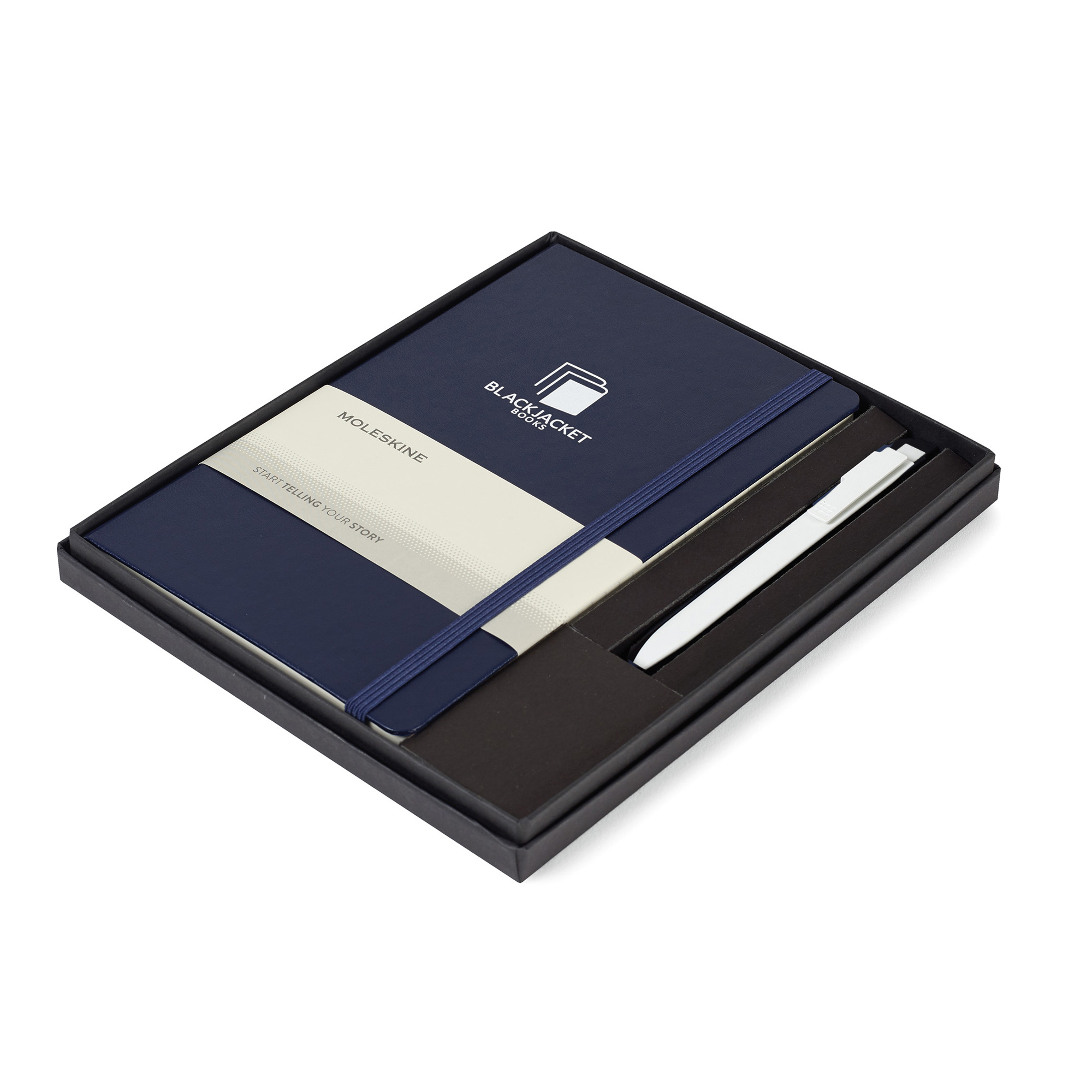 Picture of Moleskine Large Notebook and GO Pen Gift Set - Navy Blue