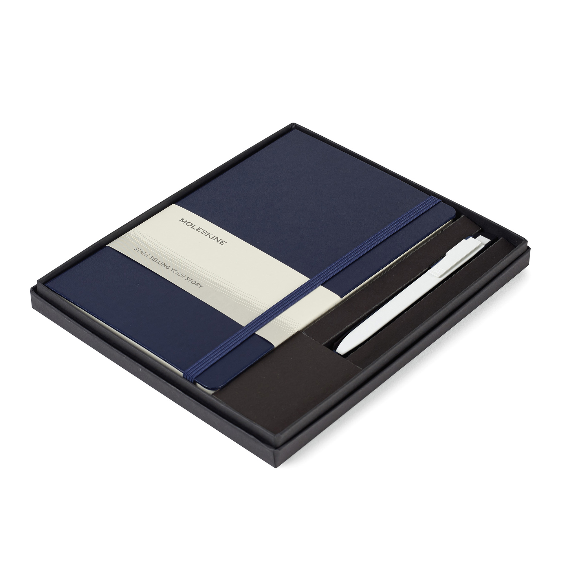 Picture of Moleskine Large Notebook and GO Pen Gift Set - Navy Blue