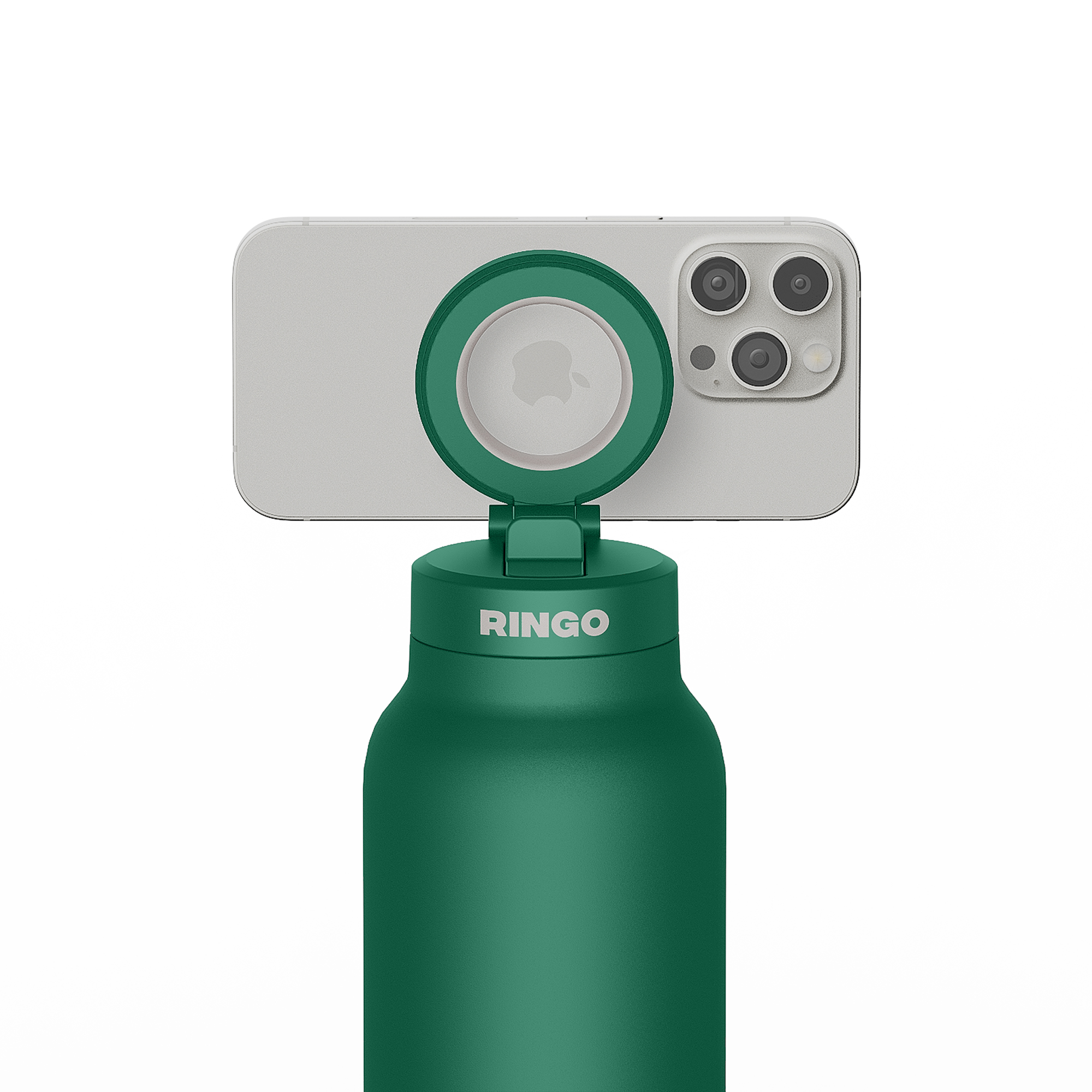 Picture of RINGO Pro Water Bottle with Magnetic Booster Ring - 24 Oz. - Green