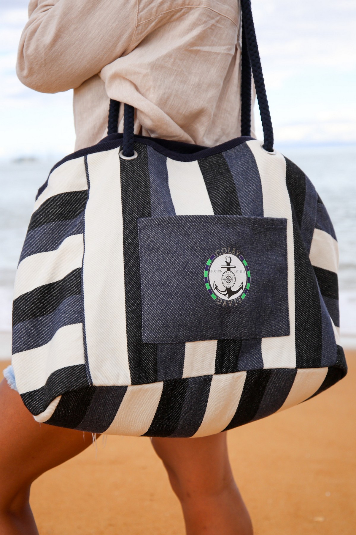Picture of Bayside Recycled Cotton Boat Bag - AWARE - Bayside Stripe