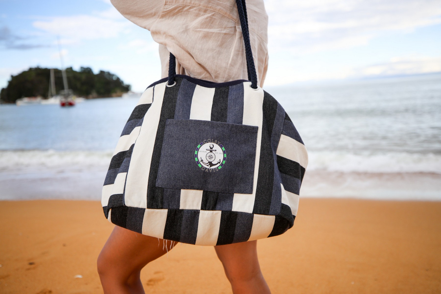 Picture of Bayside Recycled Cotton Boat Bag - AWARE - Bayside Stripe
