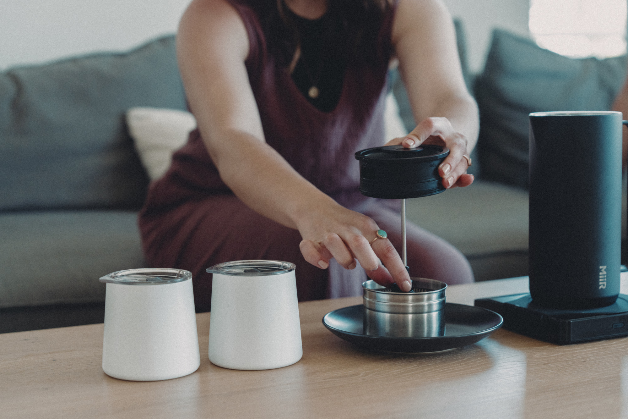 Picture of MiiR Grounded Camp Cup - 12 Oz. - White Powder