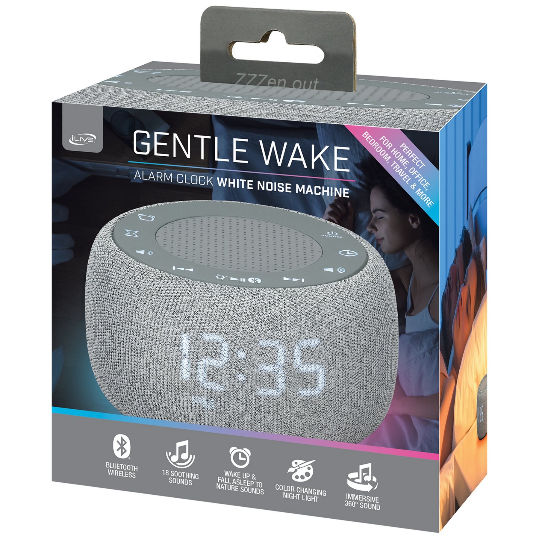 Picture of iLive Gentle Wake Alarm Clock White Noise Machine - Earl Grey