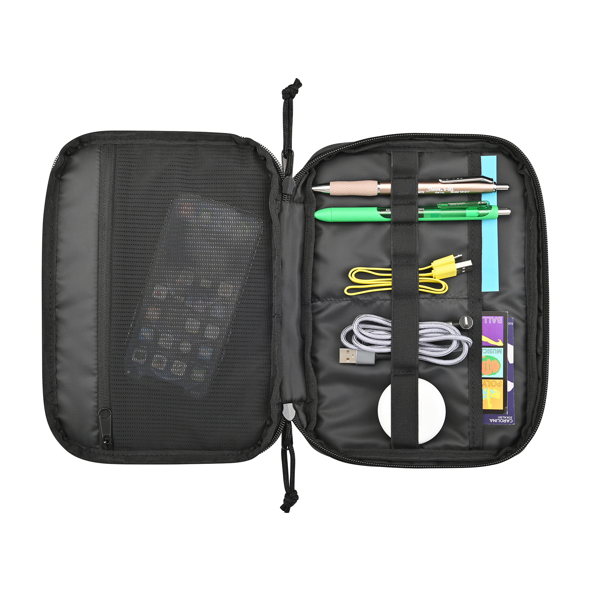 Picture of Renew Recycled rPET Slim Tech Organizer - AWARE - Black
