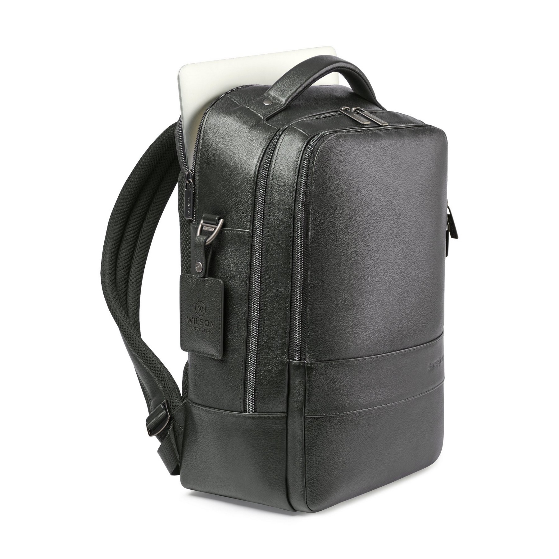 Picture of Samsonite Leather Laptop Backpack - Black