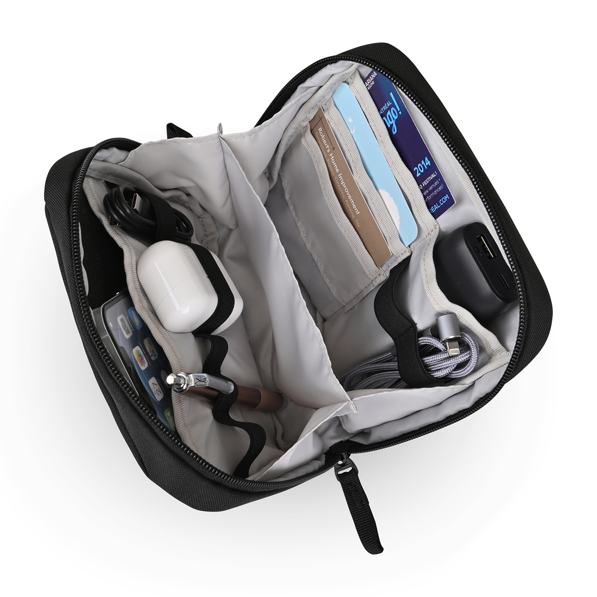 Picture of Transit Recycled rPET Tech Organizer - Black