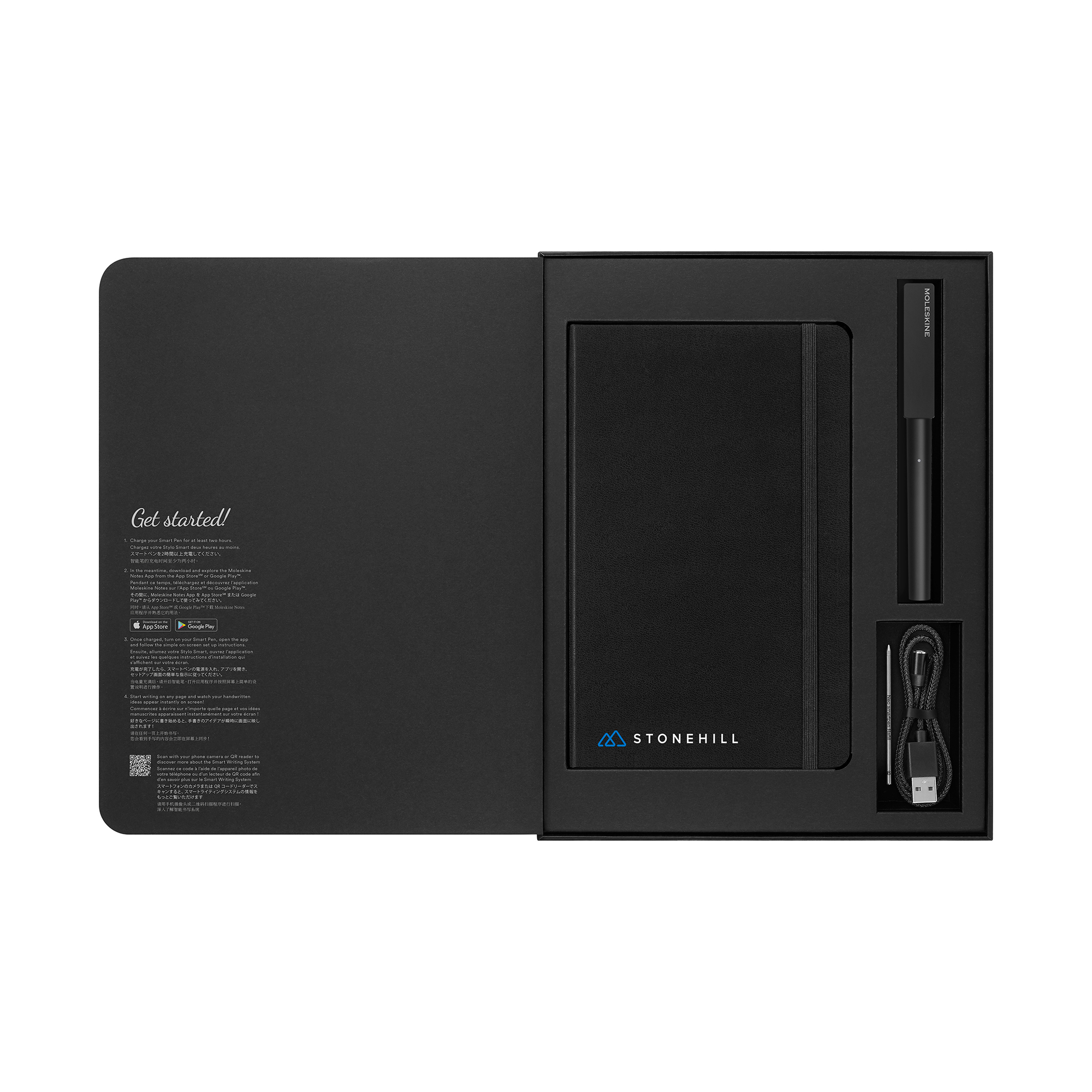 Picture of Moleskine Smart Writing Set - Ruled Large - Black