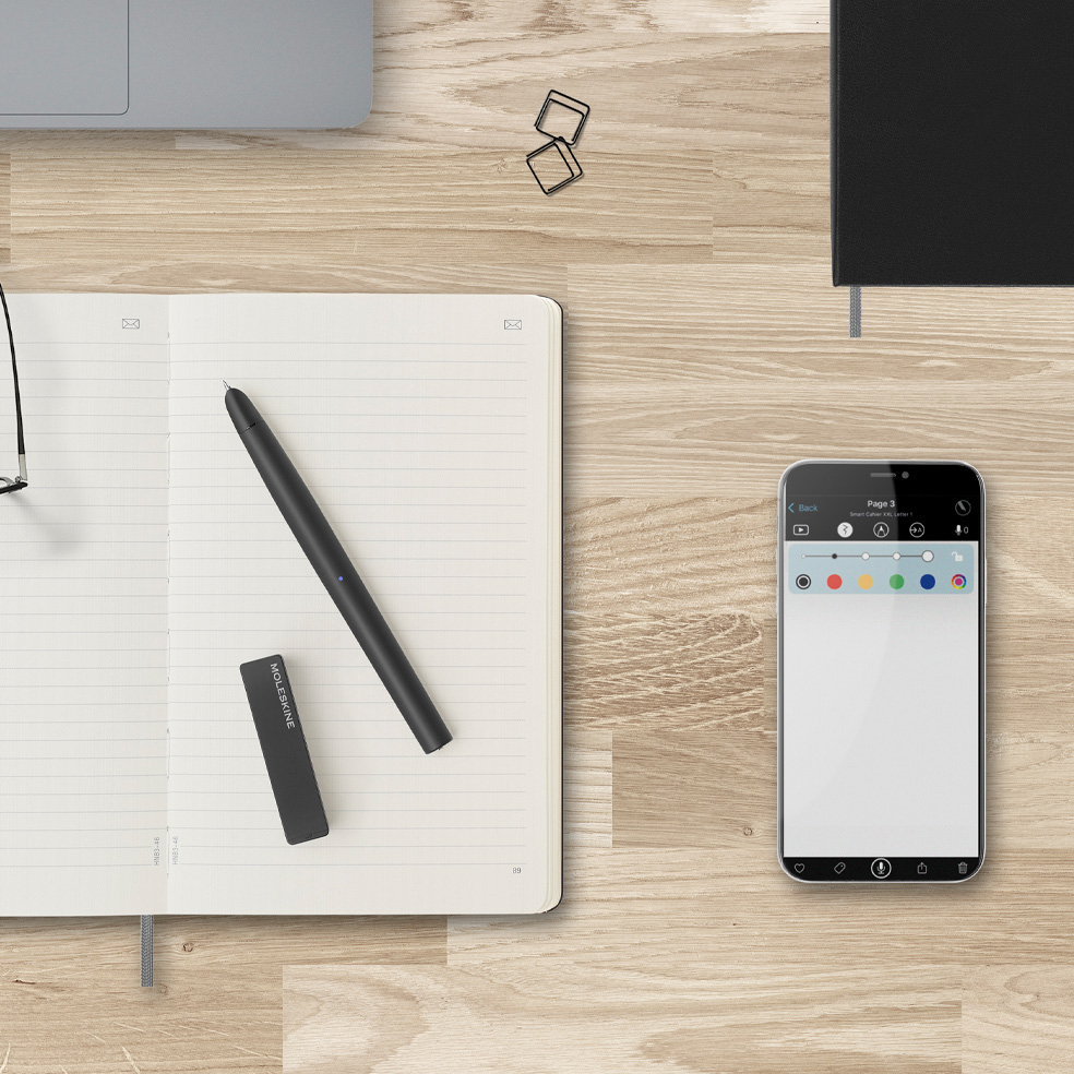 Picture of Moleskine Smart Writing Set - Ruled Large - Black