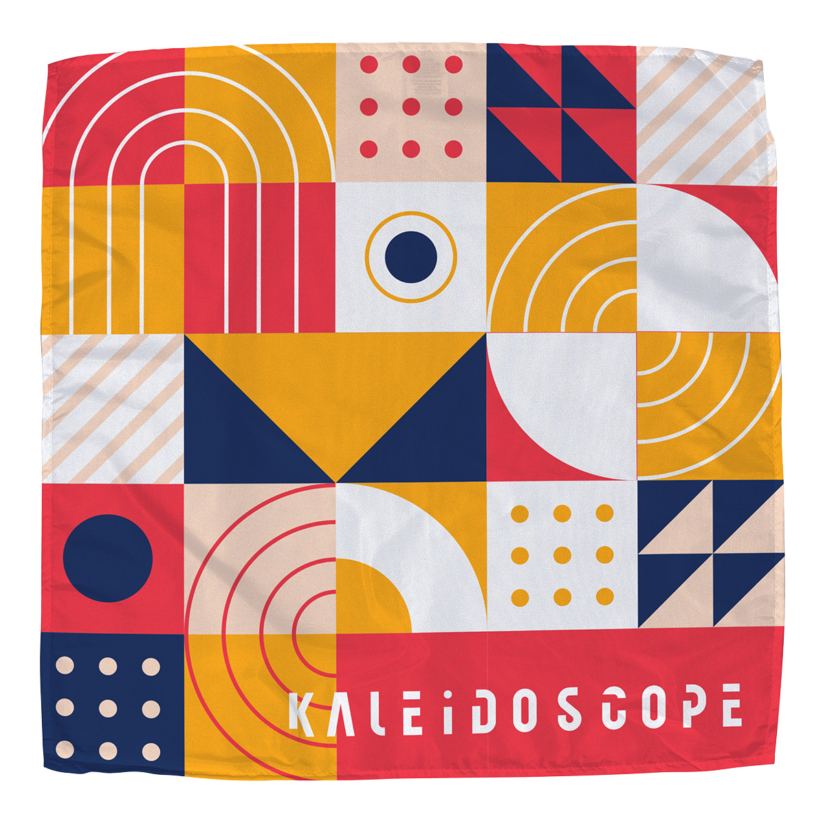 Picture of Poly Micro-Peach Bandana 21" x 21" - Full Color