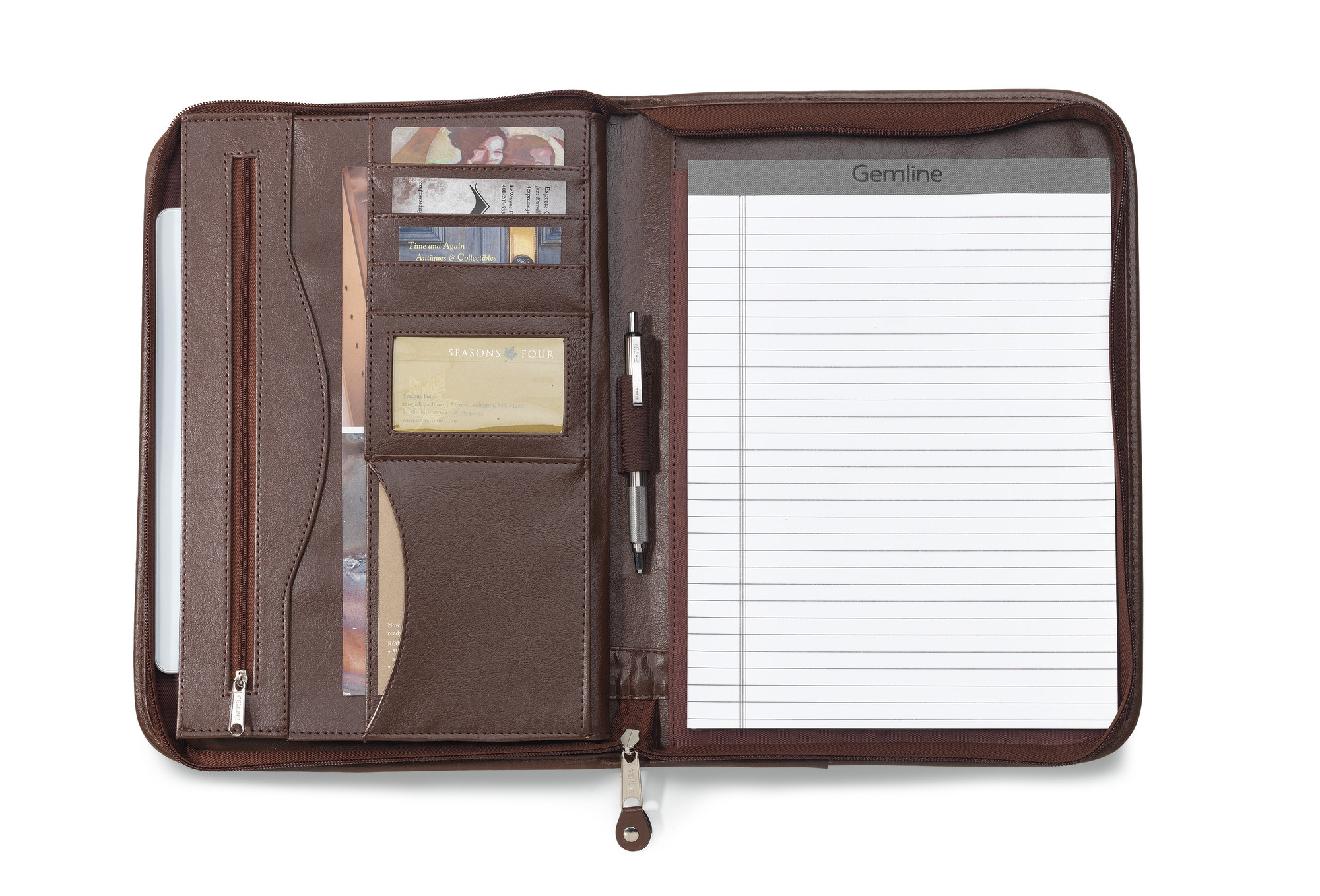 Picture of Deluxe Executive Vintage Leather Padfolio - Brown