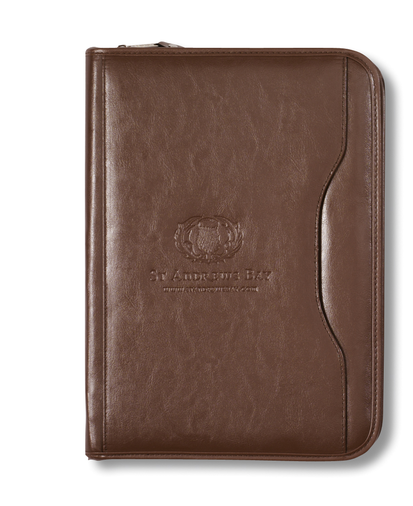 Picture of Deluxe Executive Vintage Leather Padfolio - Brown