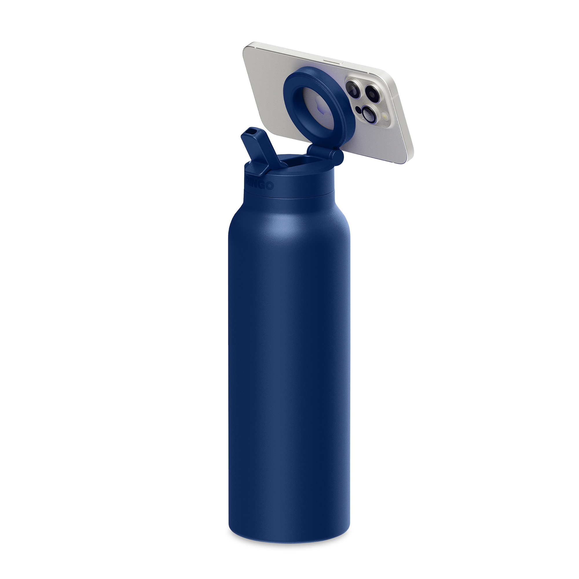 Picture of RINGO Pro Water Bottle with Magnetic Booster Ring - 24 Oz. - Blue