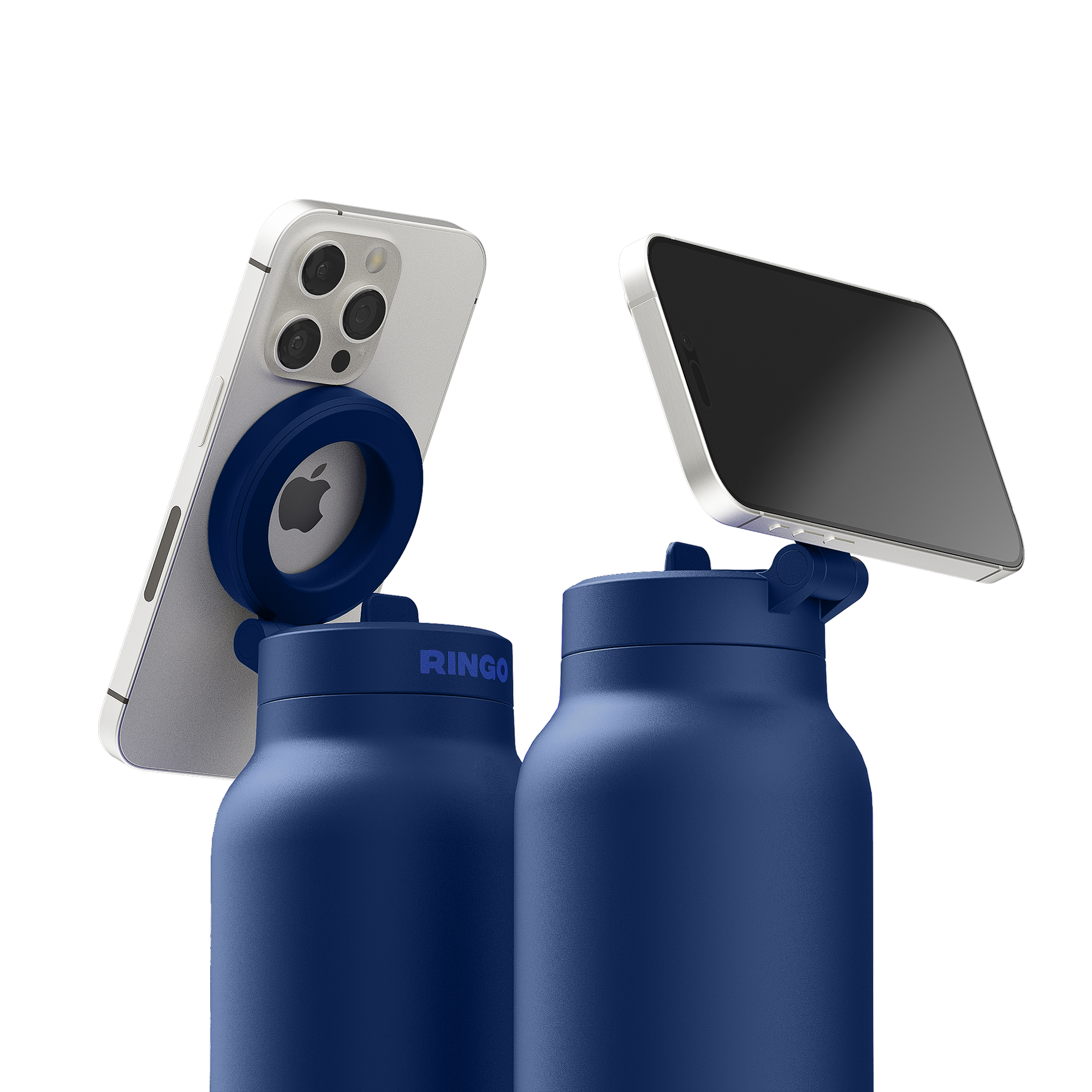 Picture of RINGO Pro Water Bottle with Magnetic Booster Ring - 24 Oz. - Blue