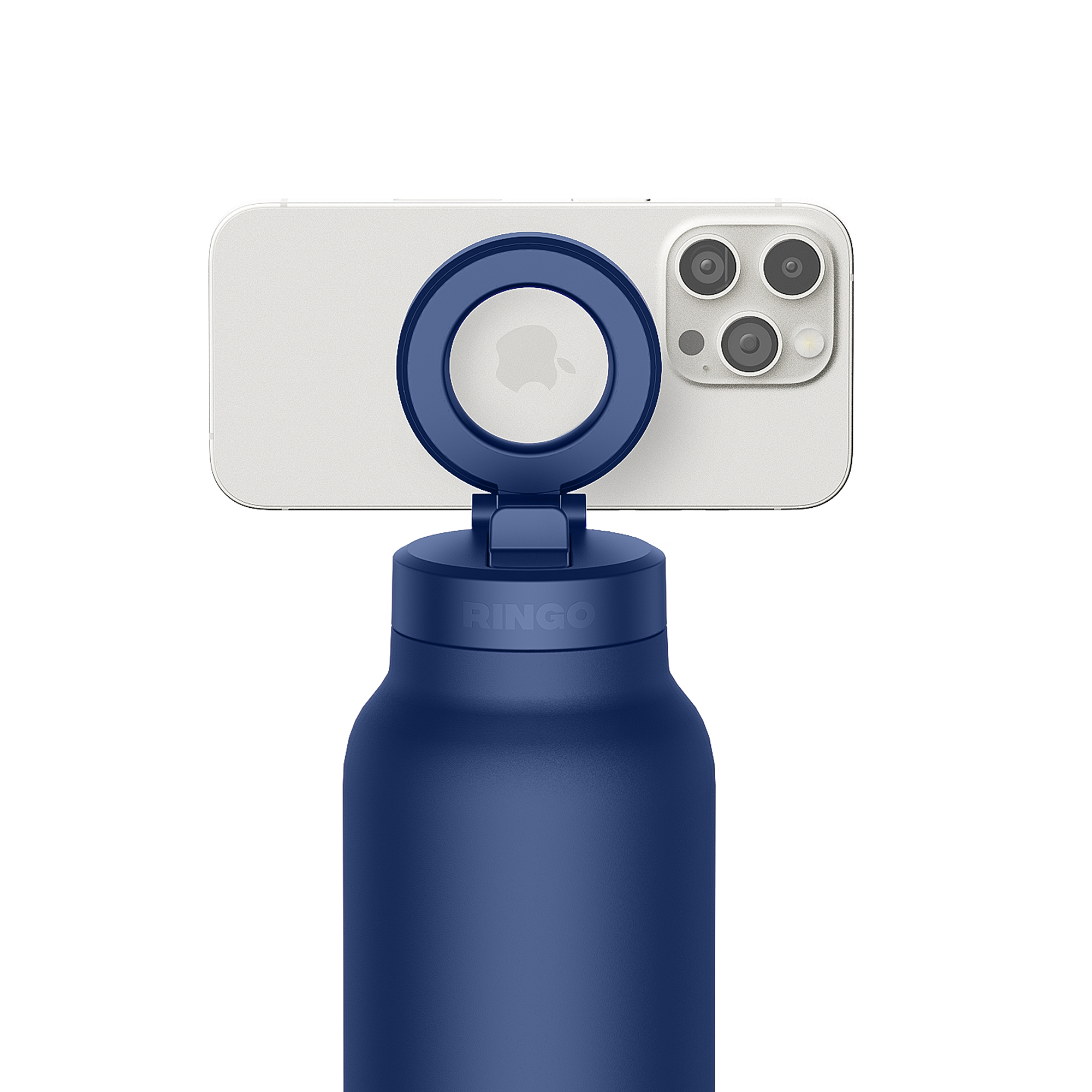 Picture of RINGO Pro Water Bottle with Magnetic Booster Ring - 24 Oz. - Blue