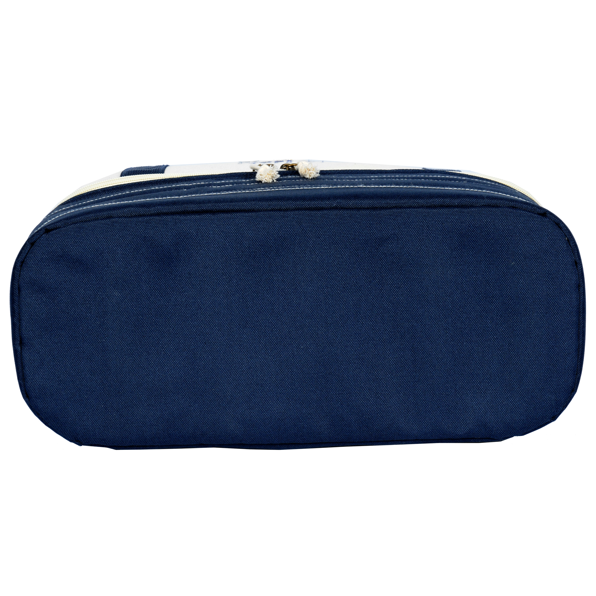 Picture of Coastal Cotton Insulated Tote - Navy Blue-Natural
