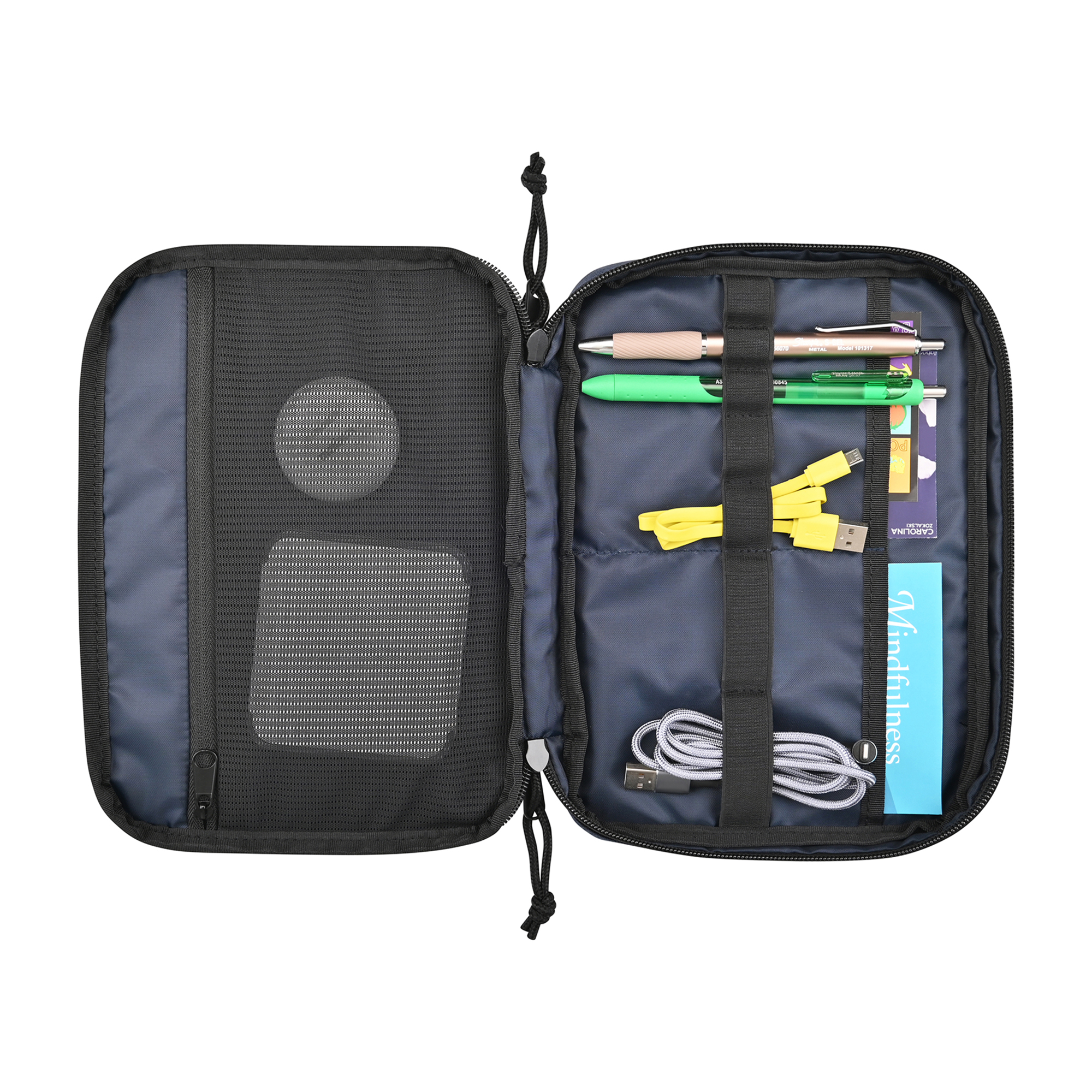 Picture of Renew Recycled rPET Slim Tech Organizer - AWARE - Navy