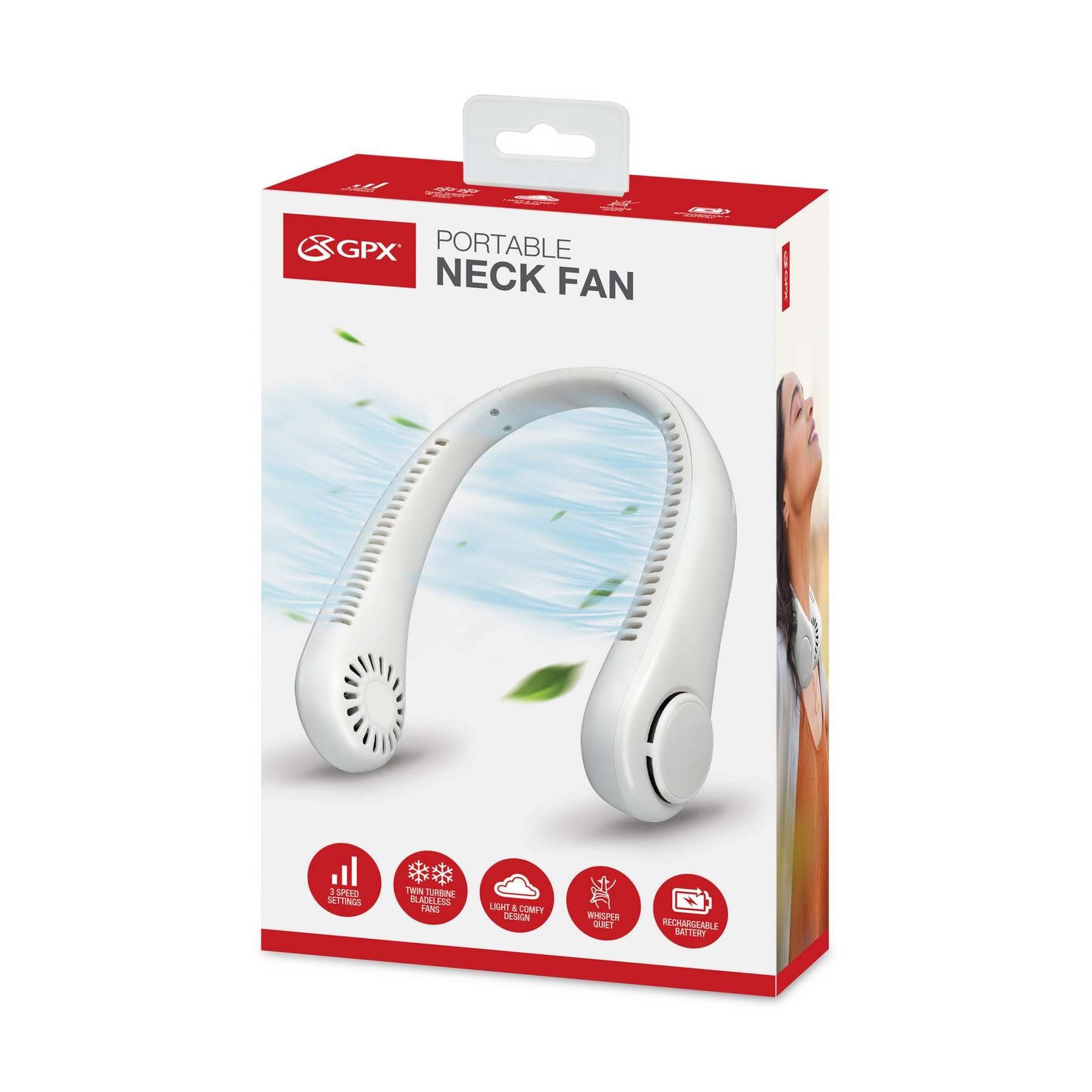 Picture of iLive GPX Portable Neck Fan - White