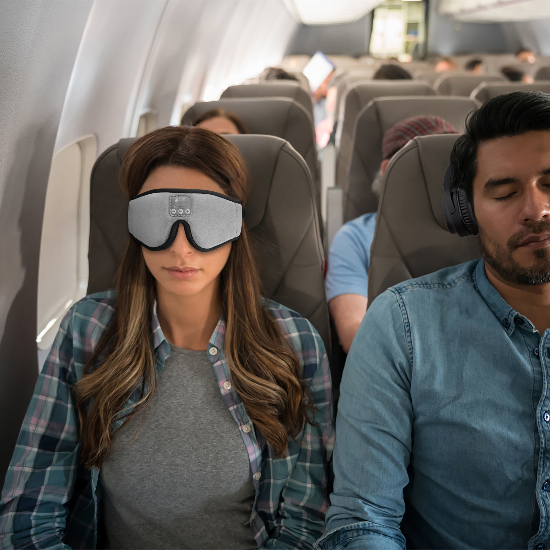 Picture of iLive Lights Out Wireless Sleep Mask Headphones - Grey