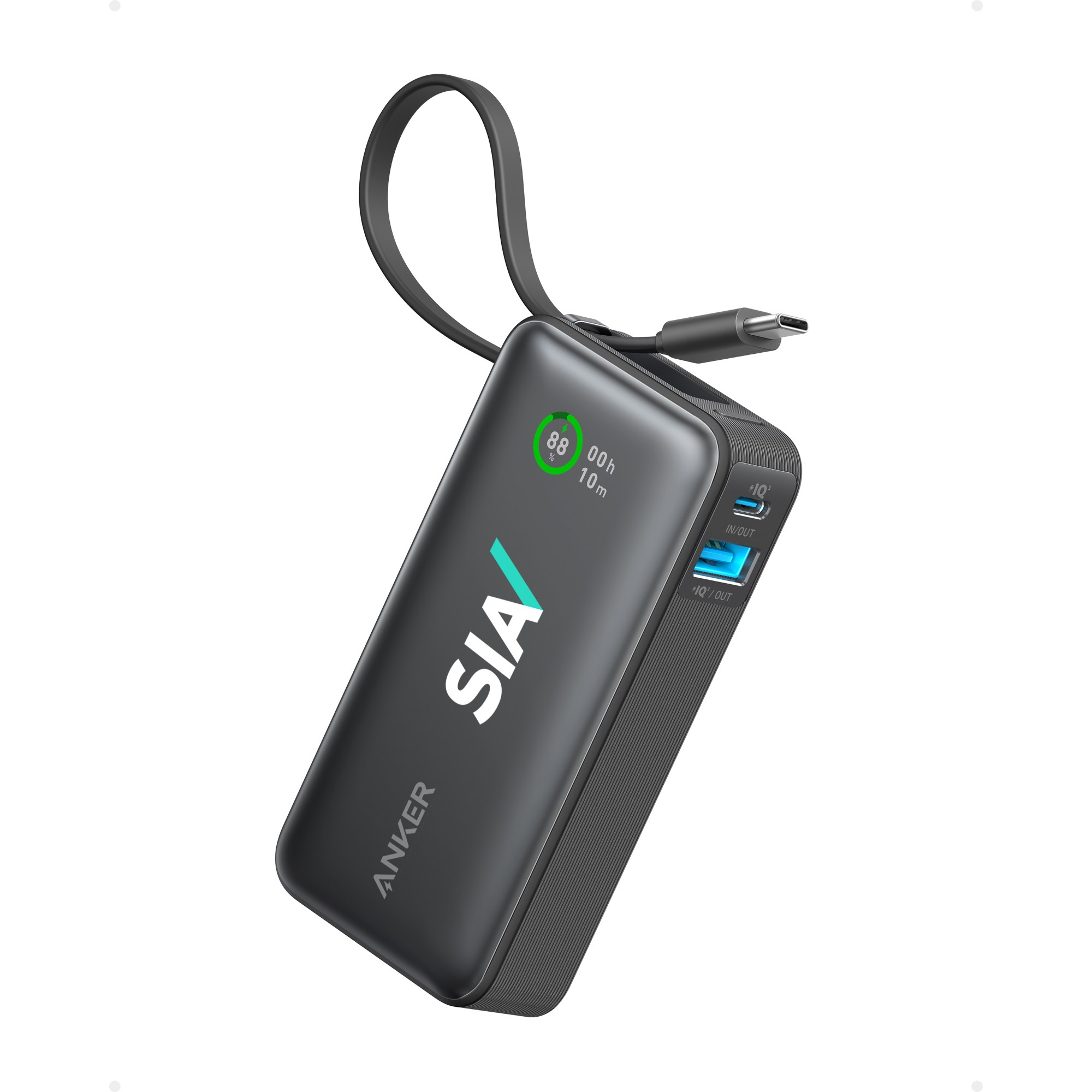 Picture of Anker? Nano Power Bank(30W,Built-In USB-C Cable) - Black