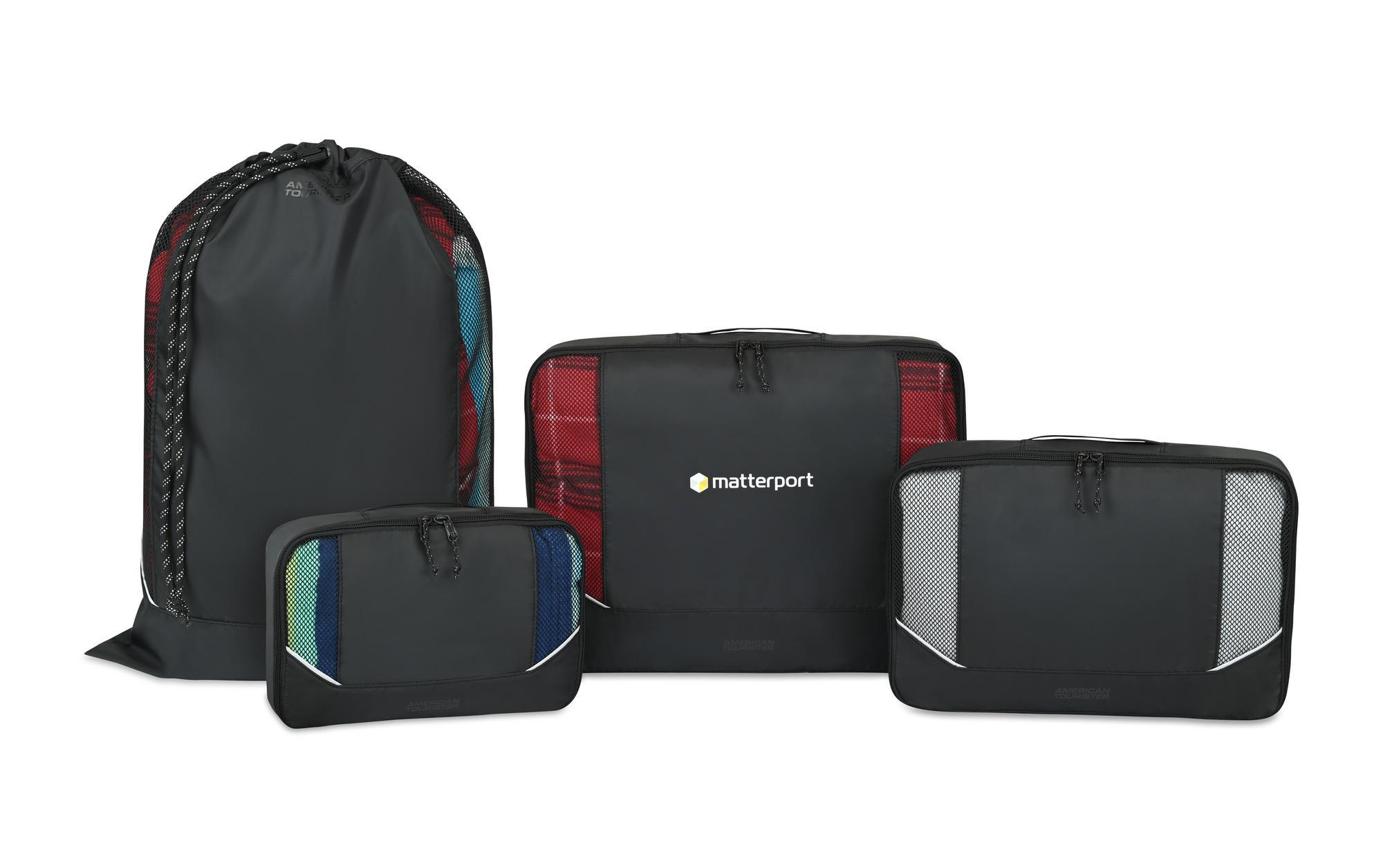 Picture of American Tourister Zoom Turbo Recycled rPET 4 Piece Packing Cube Set - Black