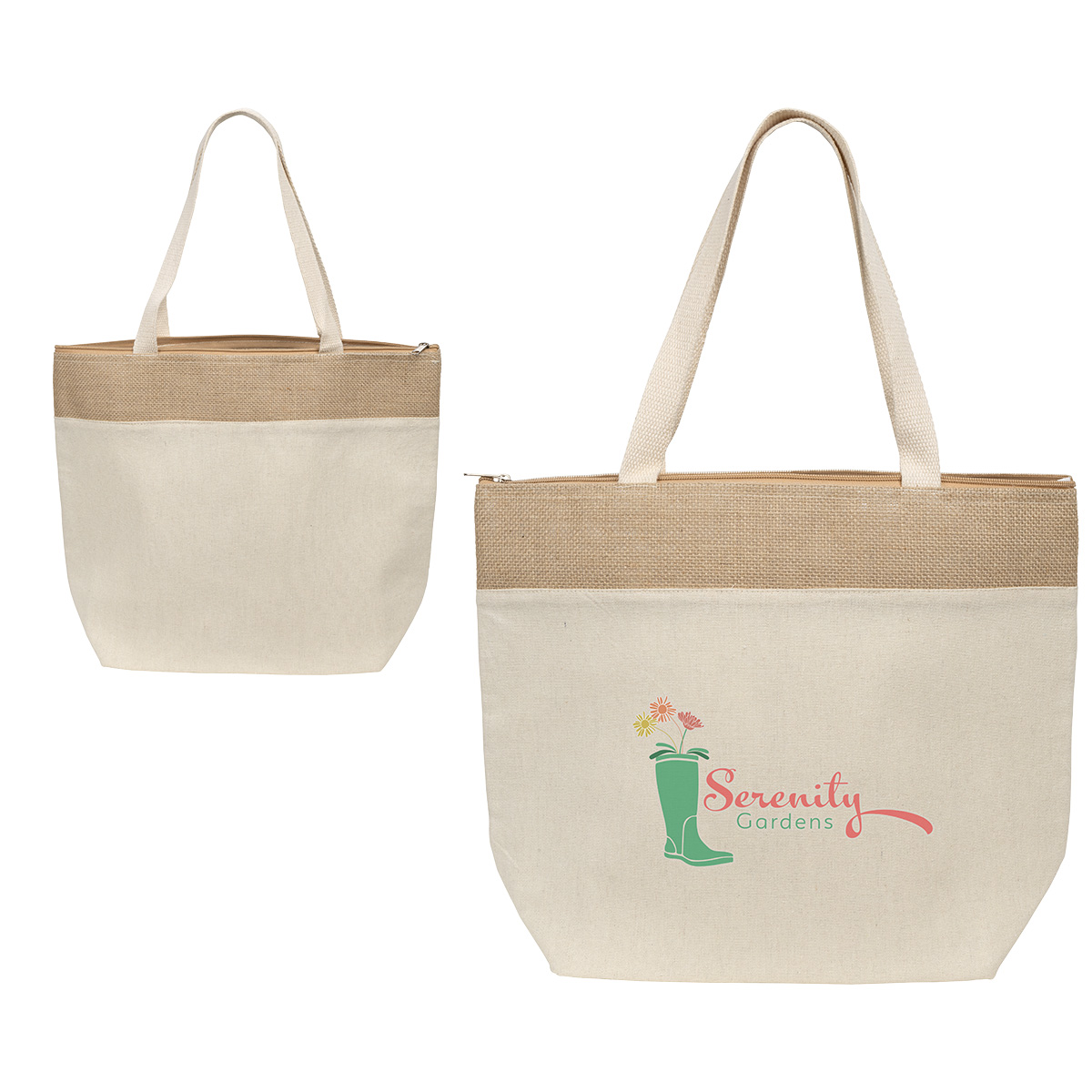 Picture of Savanna Jute & Recycled Cotton Cooler Tote