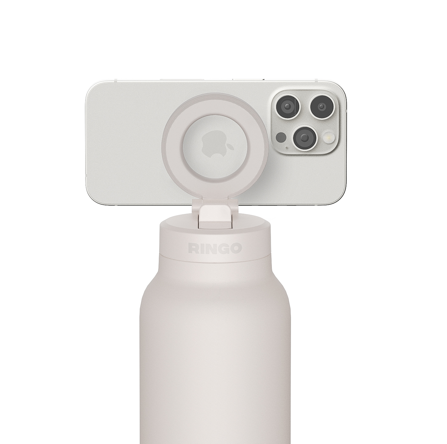 Picture of RINGO Pro Water Bottle with Magnetic Booster Ring - 24 Oz. - Ivory