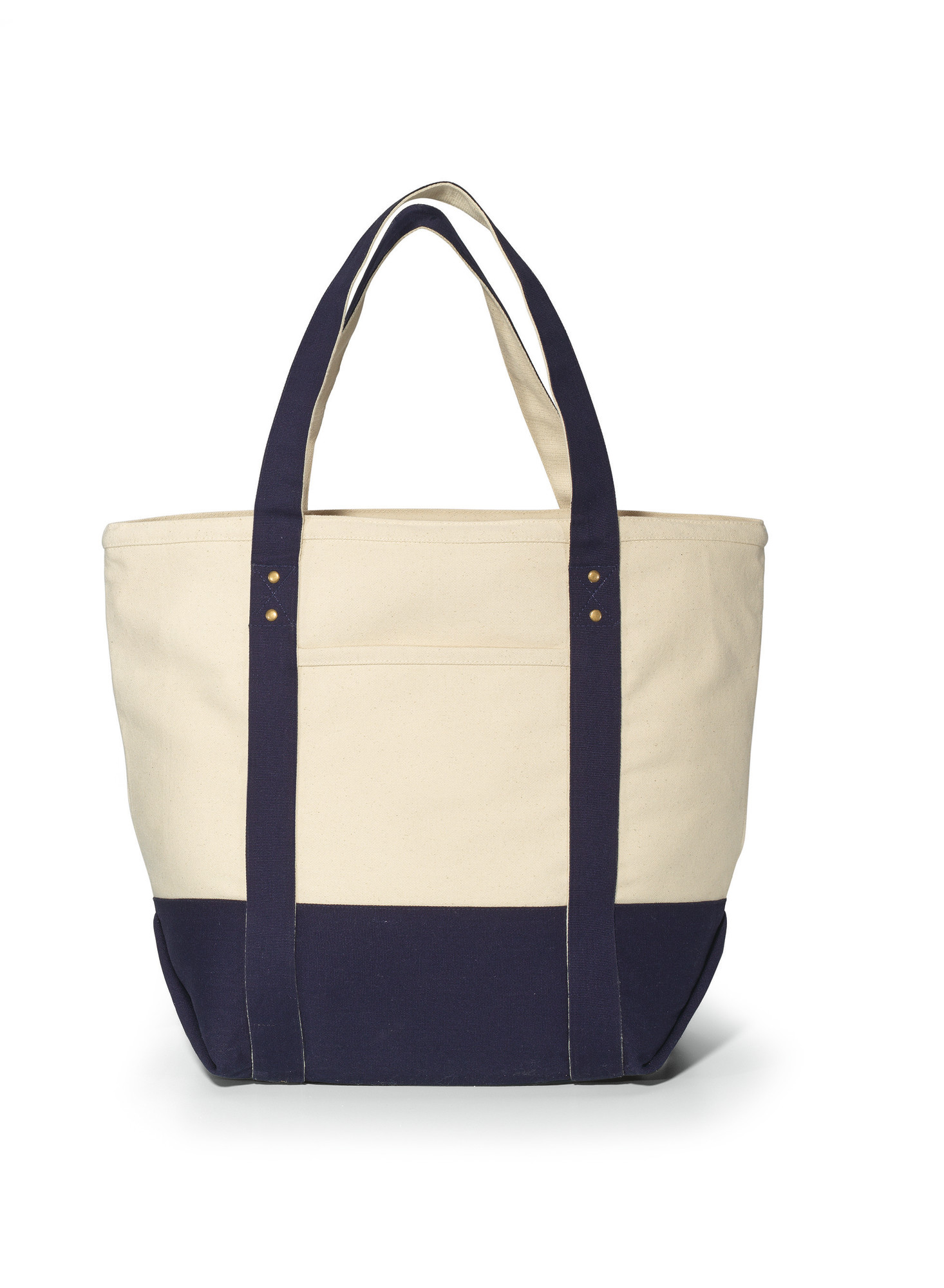 Picture of Seaside Zippered Cotton Tote - Navy Blue