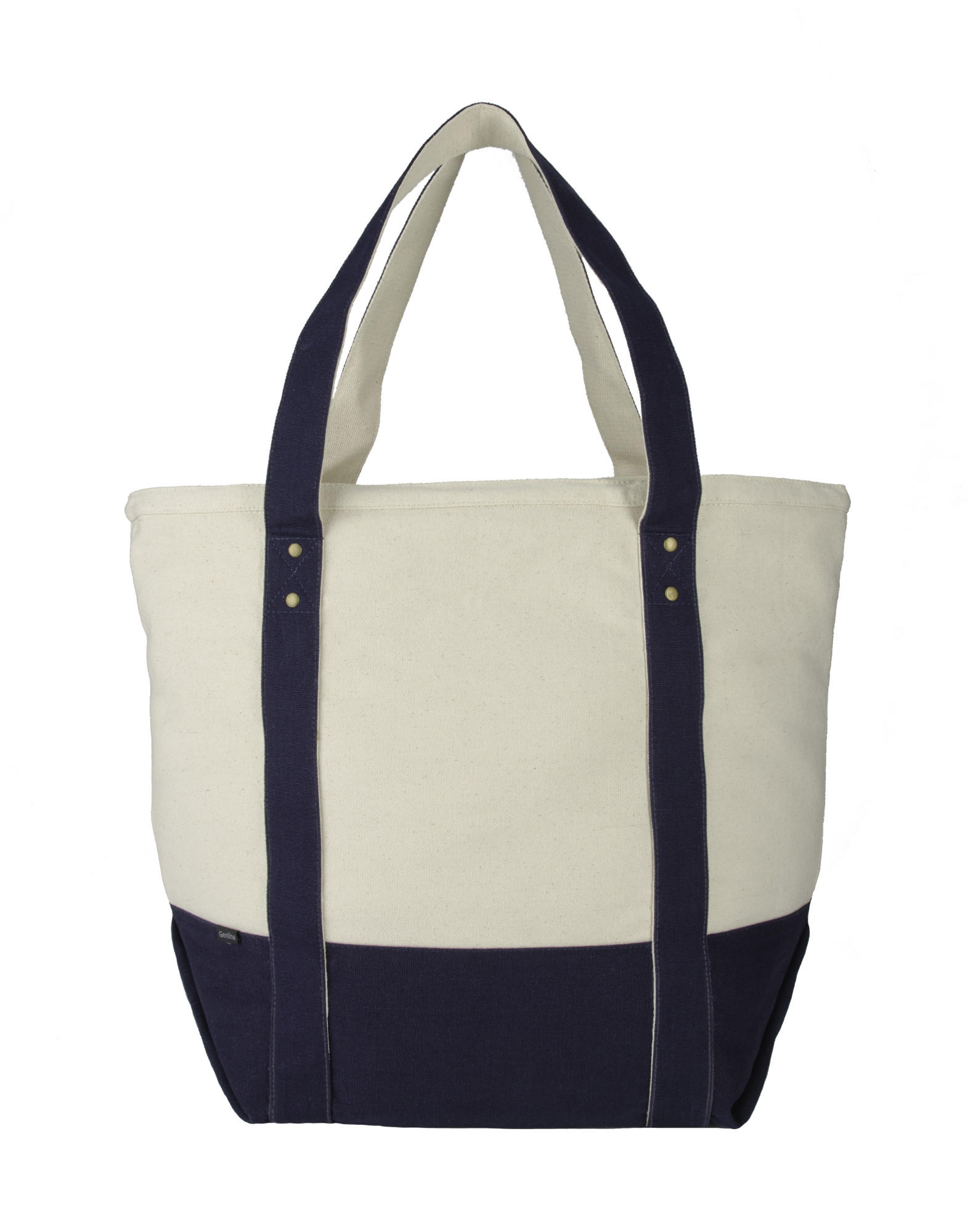 Picture of Seaside Zippered Cotton Tote - Navy Blue