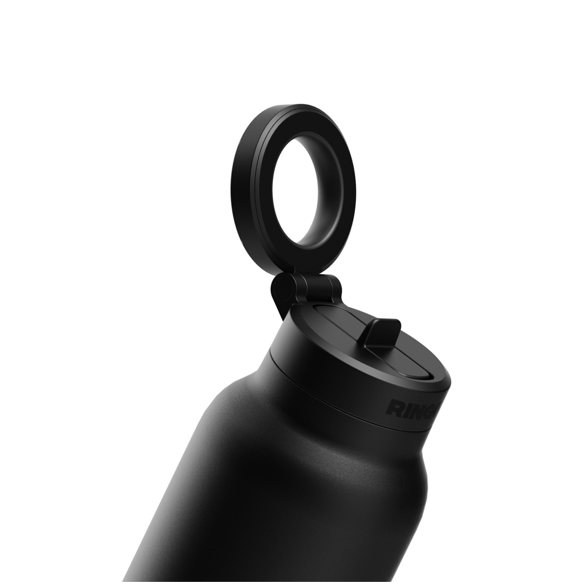 Picture of RINGO Pro Water Bottle with Magnetic Booster Ring - 24 Oz. - Black