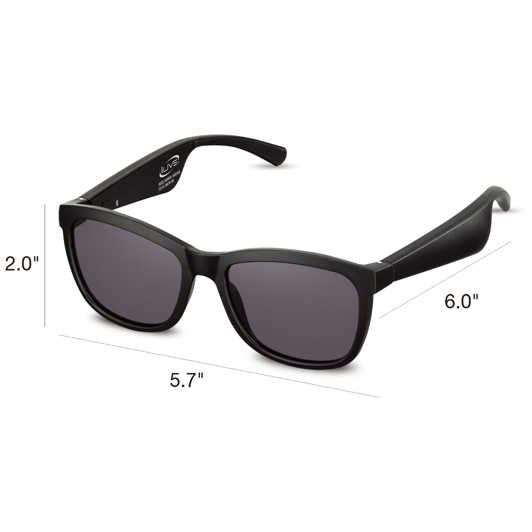 Picture of iLive Sol Beats Bluetooth Sunglasses - Black