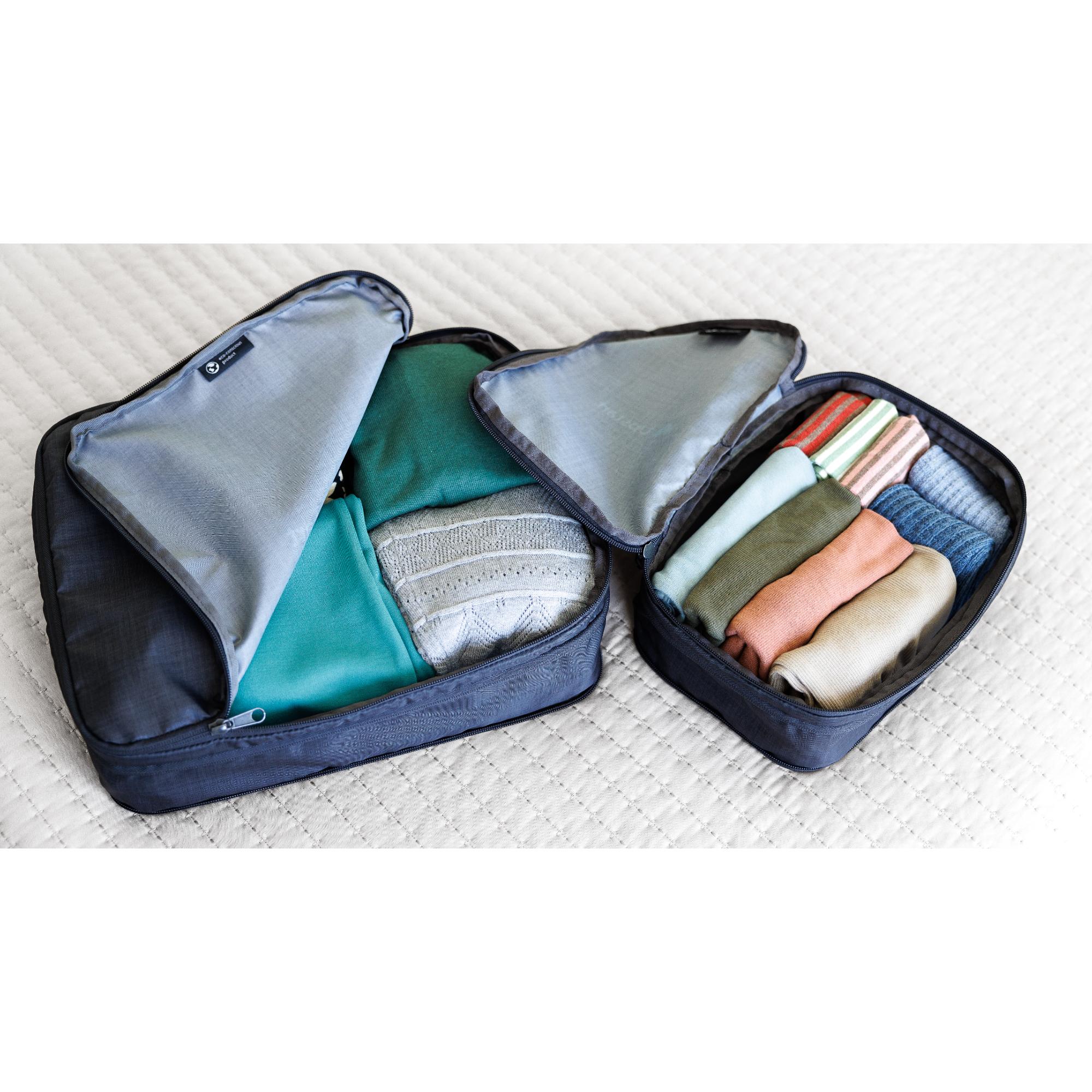 Picture of Alba Recycled rPET Compression Packing Cube Set - Black Sand