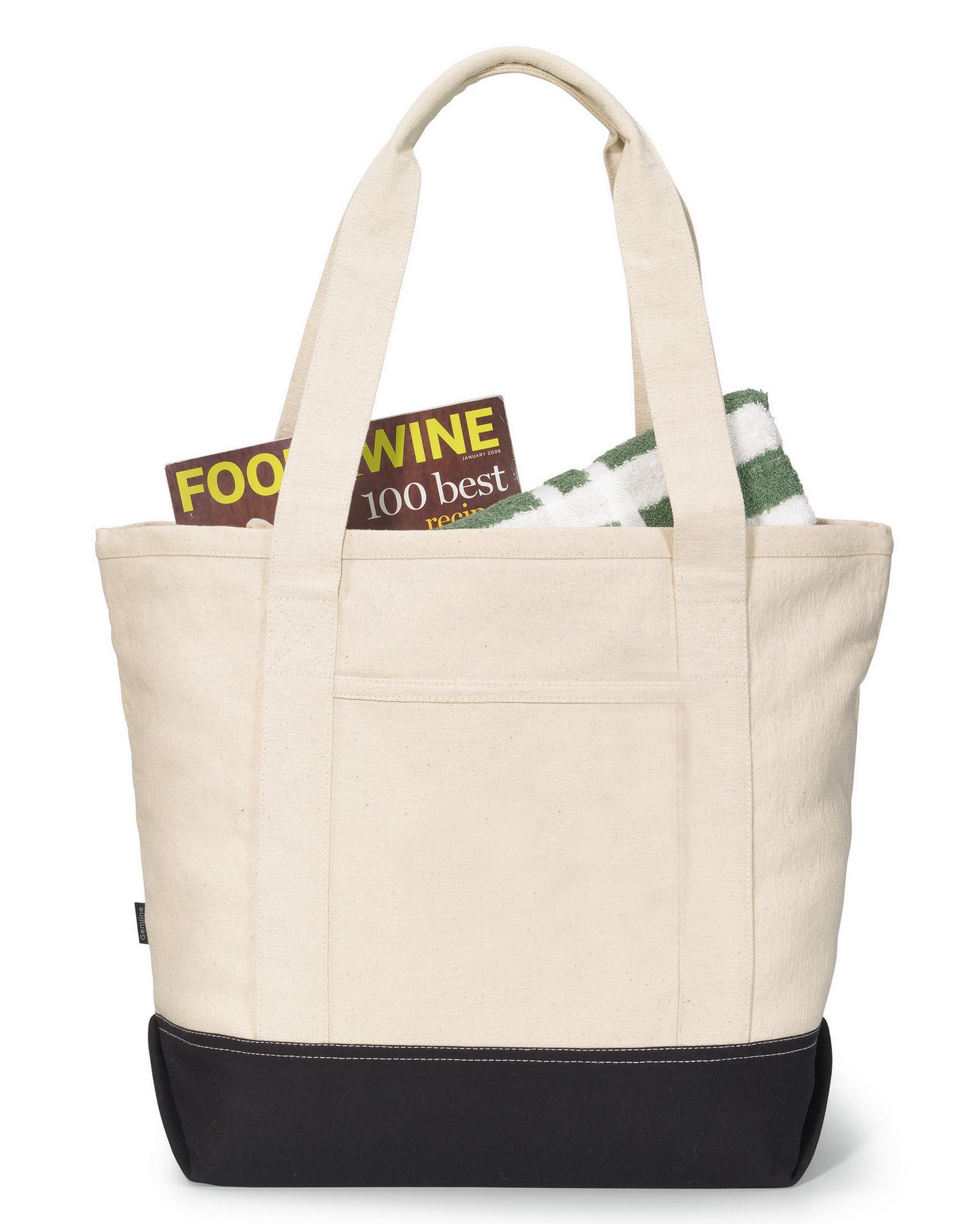Picture of Newport Cotton Zippered Tote - Black
