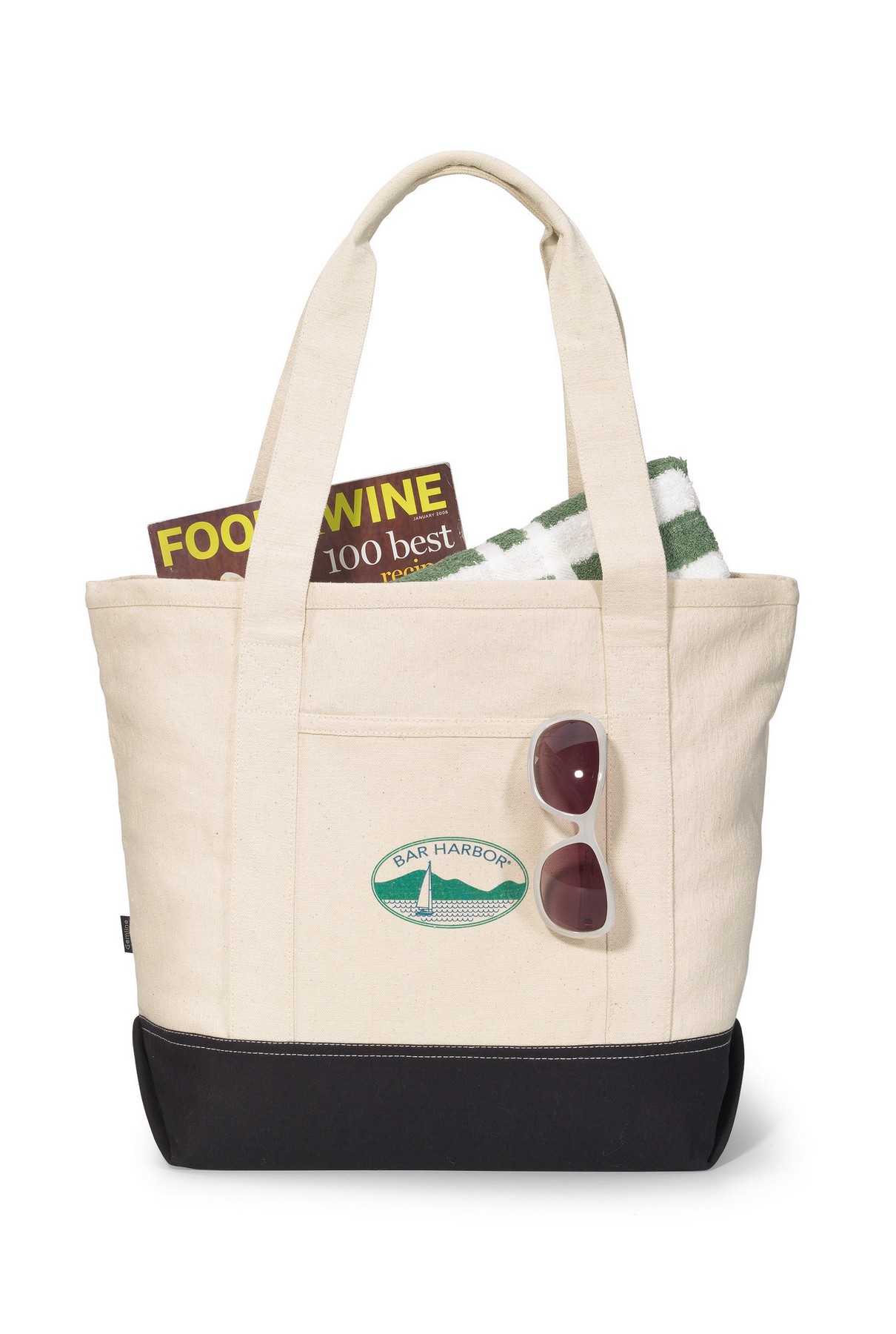 Picture of Newport Cotton Zippered Tote - Black