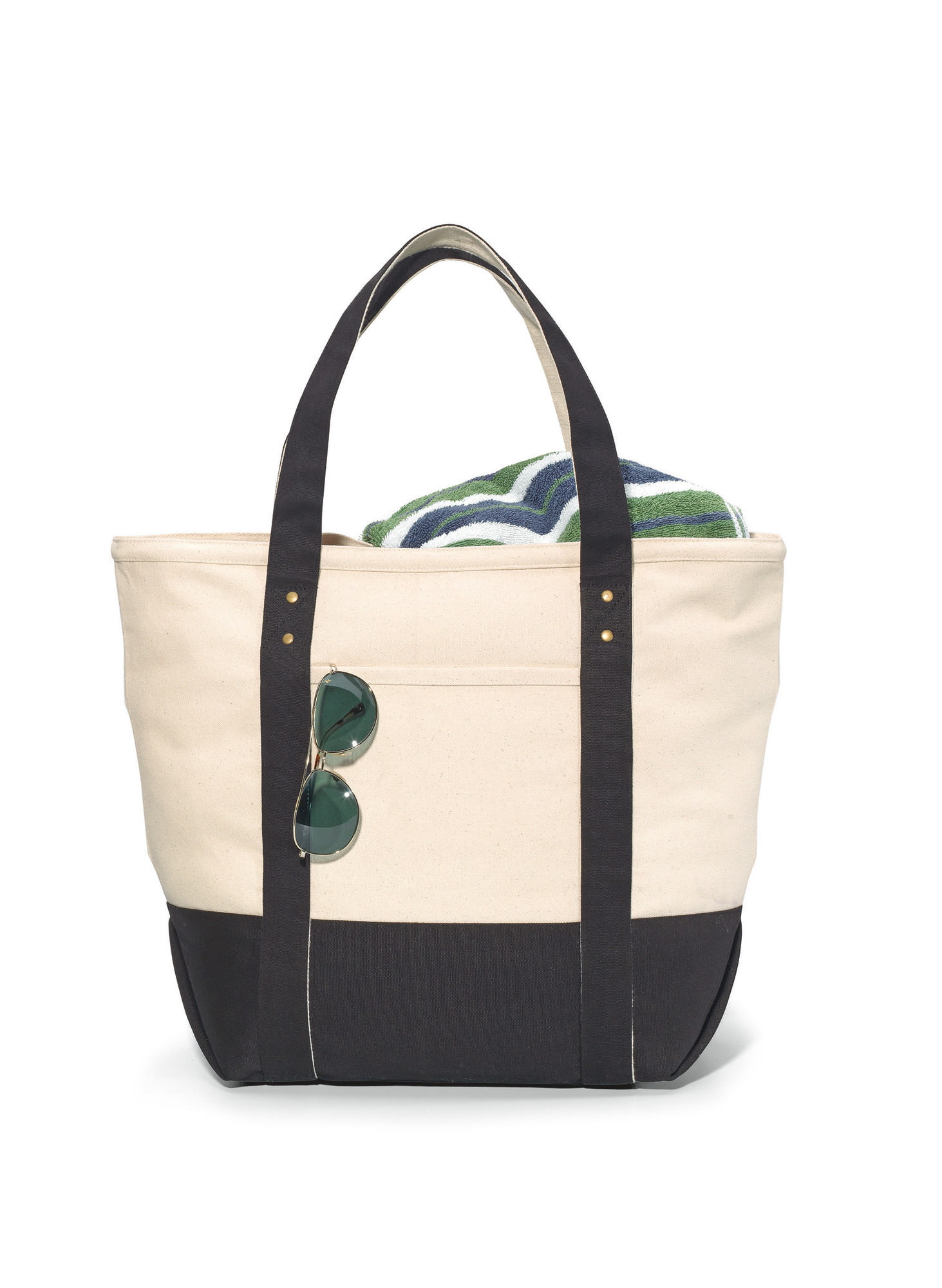 Picture of Seaside Zippered Cotton Tote - Black