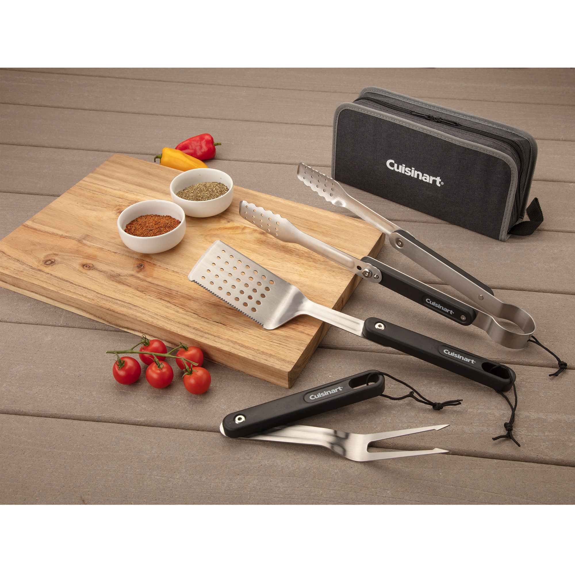 Picture of Cuisinart Outdoors 4-Piece Folding Grill Tool Set - Charcoal
