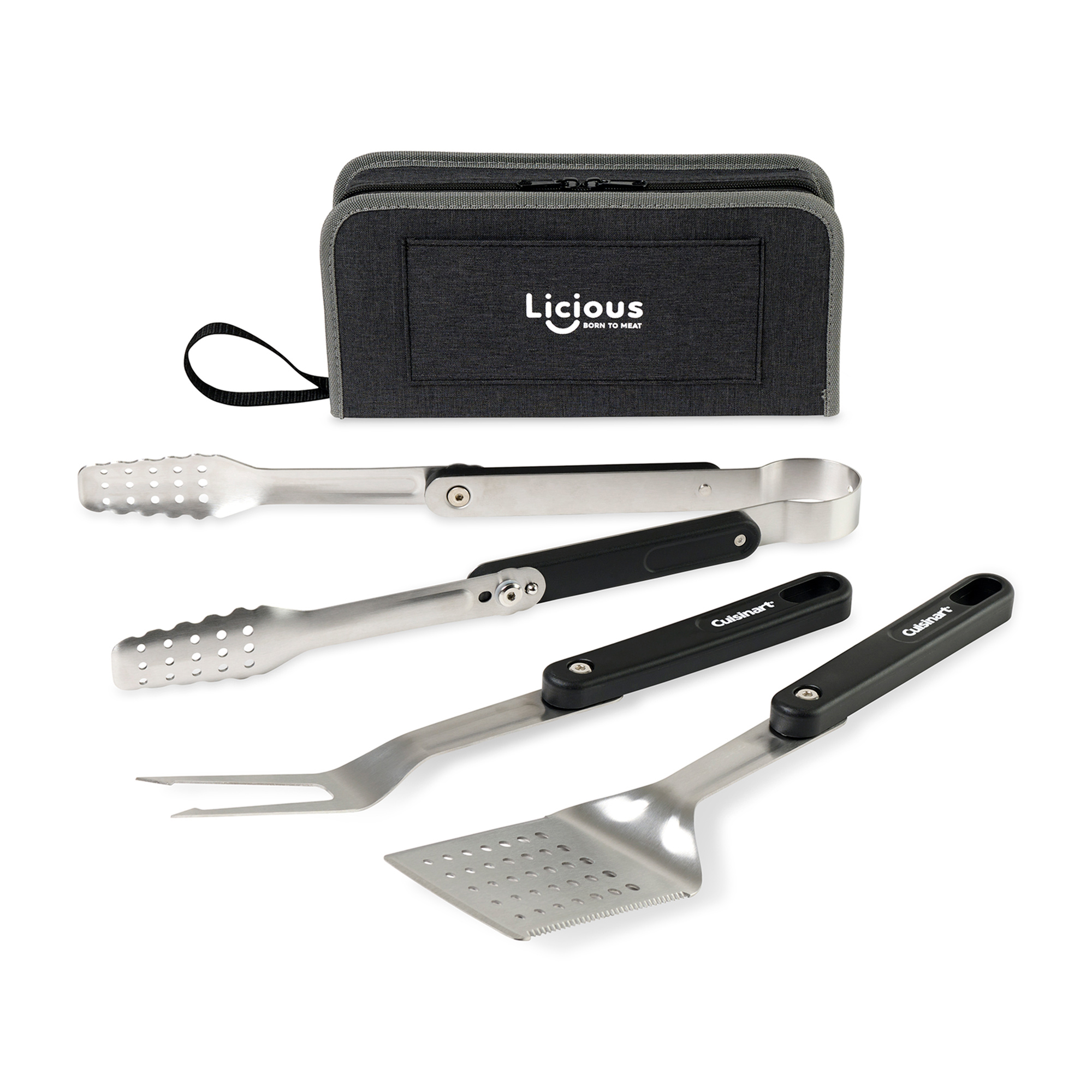 Picture of Cuisinart Outdoors 4-Piece Folding Grill Tool Set - Charcoal