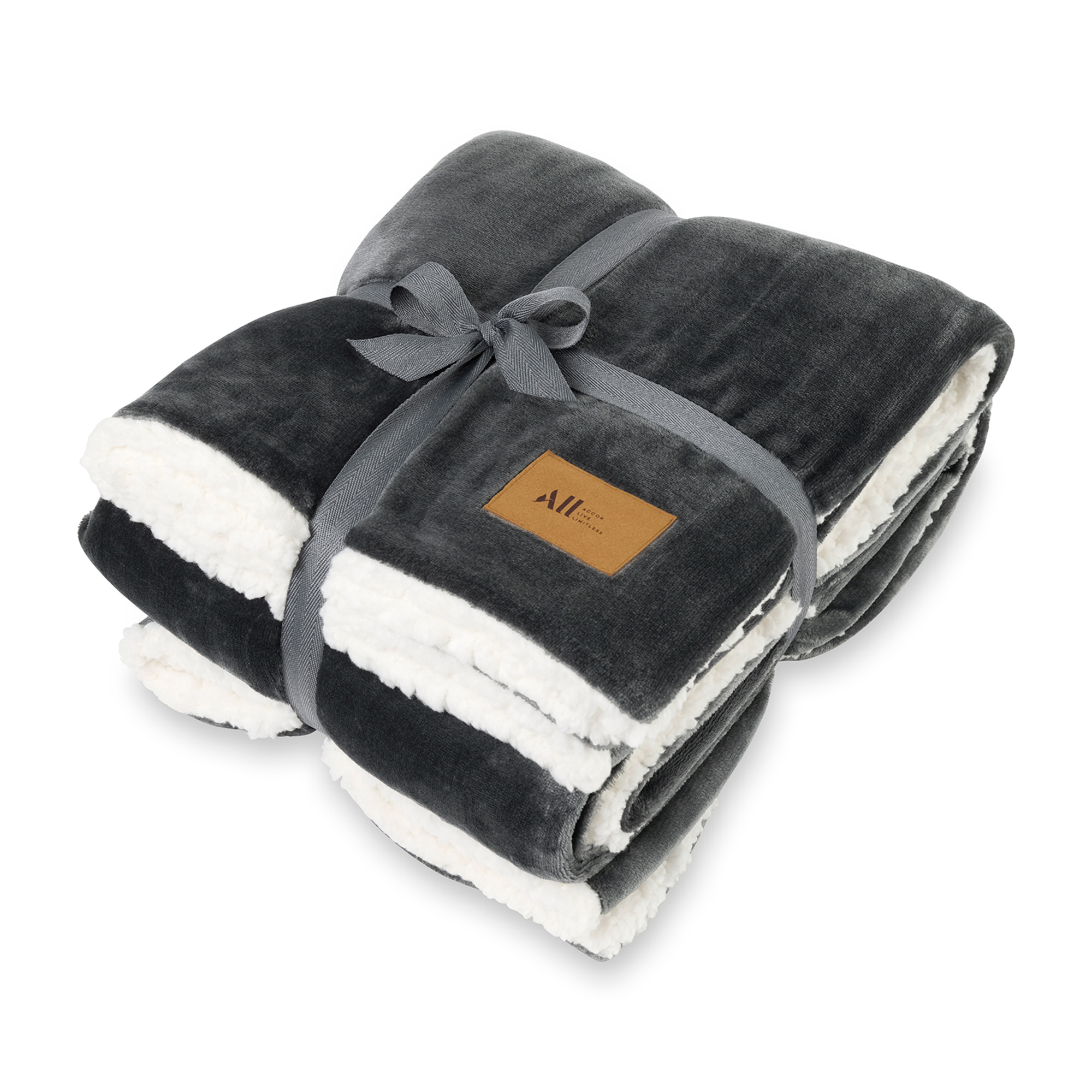 Picture of Mink Sherpa Blanket - Charcoal